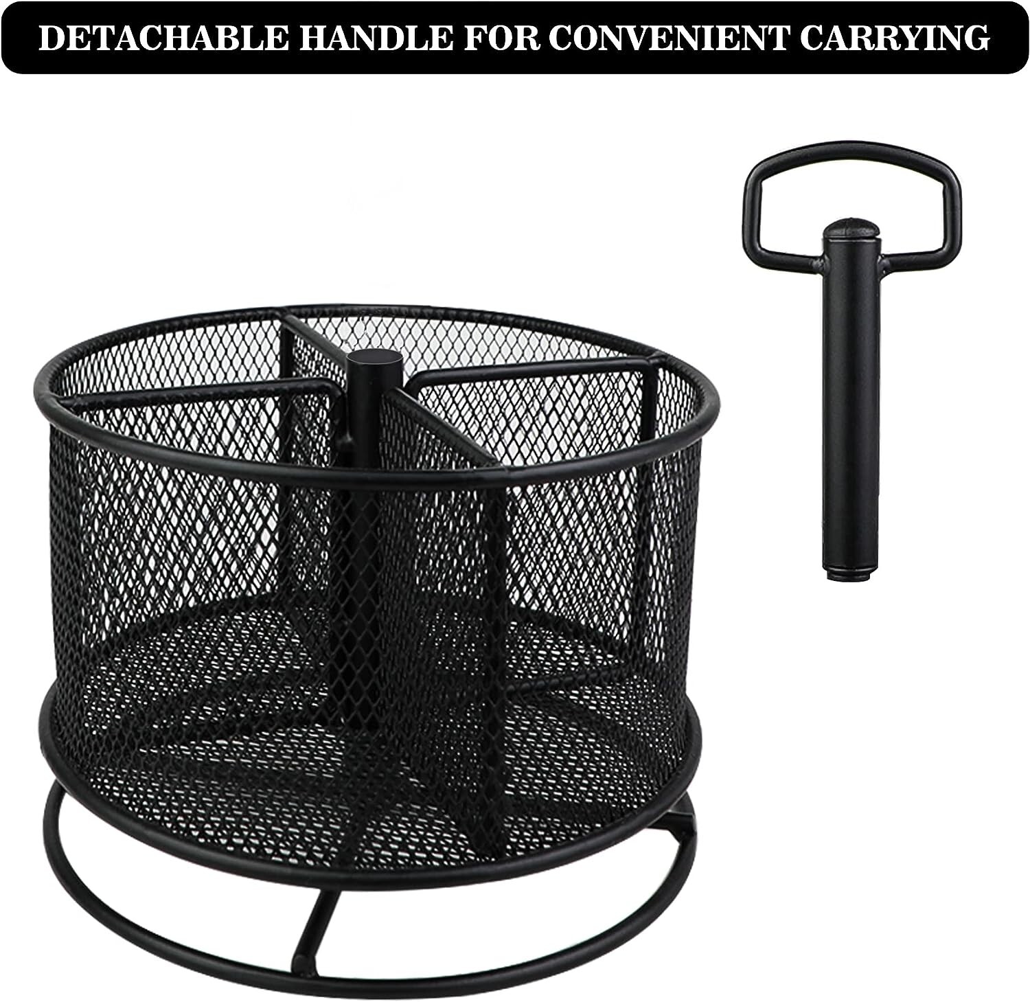 Large Pen Holder Pencil Holder with 4 Compartments for Desk Office Home School