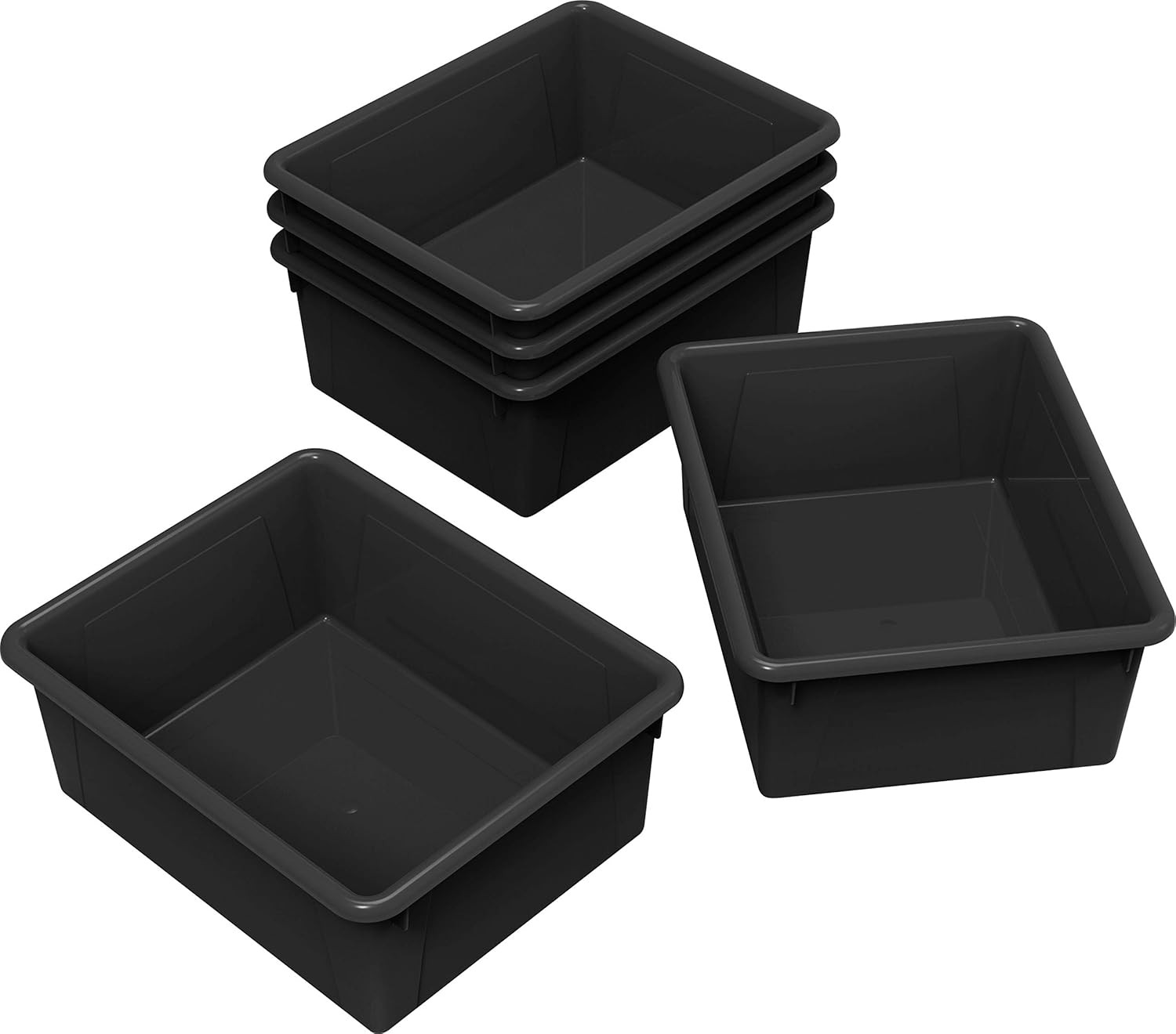 Letter Size Deep Storage Tray – Organizer Bin for Classroom, Office and Home, Bl