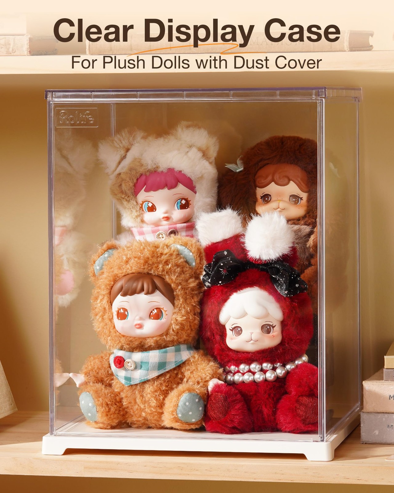 Acrylic Display Case Dust Cover for Collectibles, Dustproof Protection Large