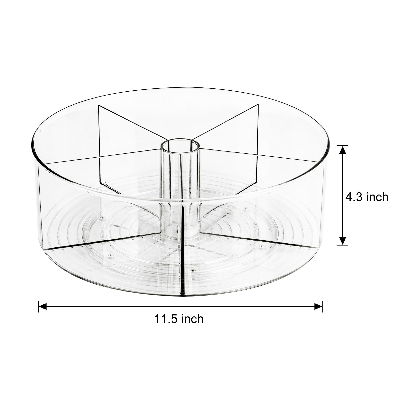 360° Rotating Makeup Organizer 11.5″ Clear Turntable Lazy Susan