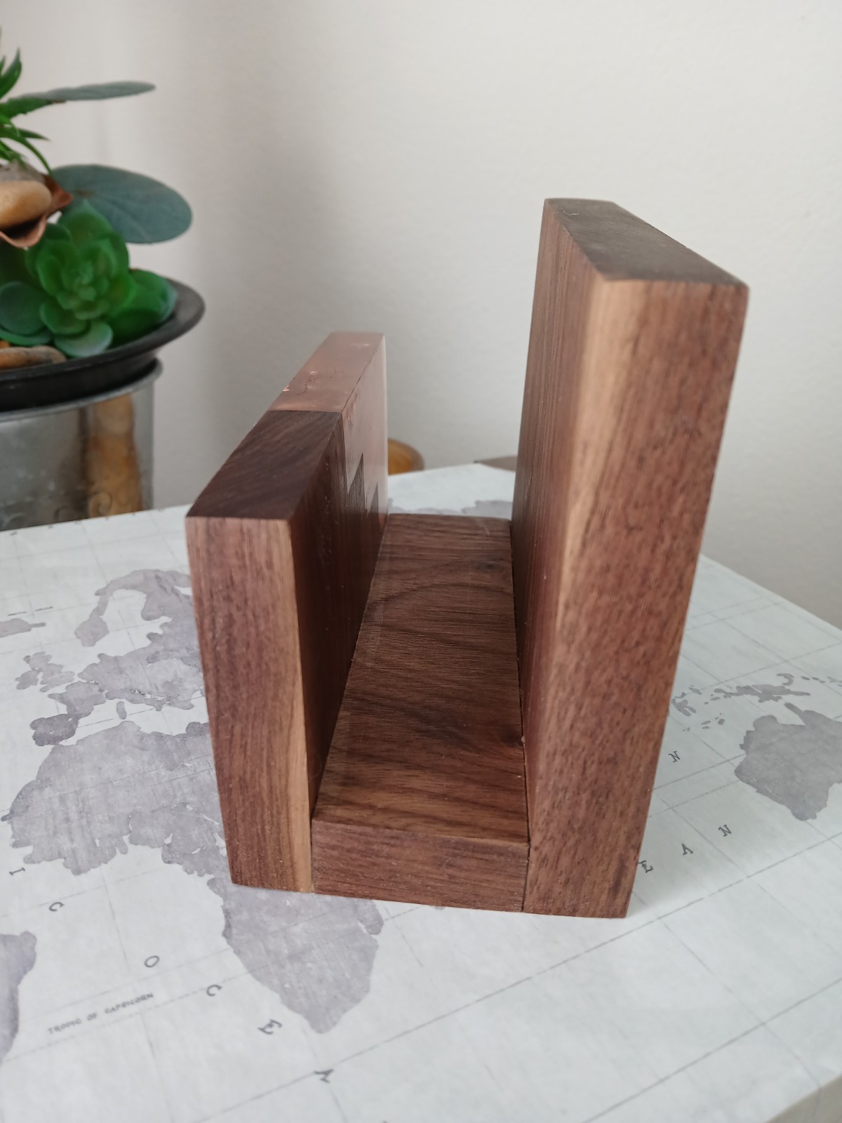 New HANDCRAFTED Resin & Wood DESK ACCESSORY SET Business Card Holder Executive