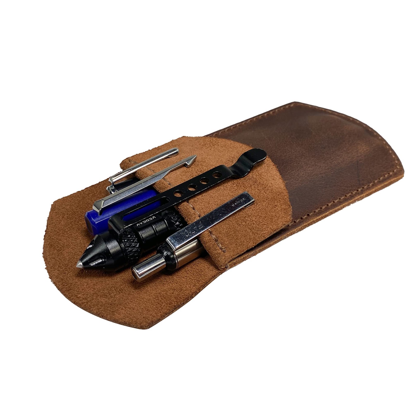 , Pocket Protector Handmade from Full Grain Leather – Pencil Pouch, Pen Holde…