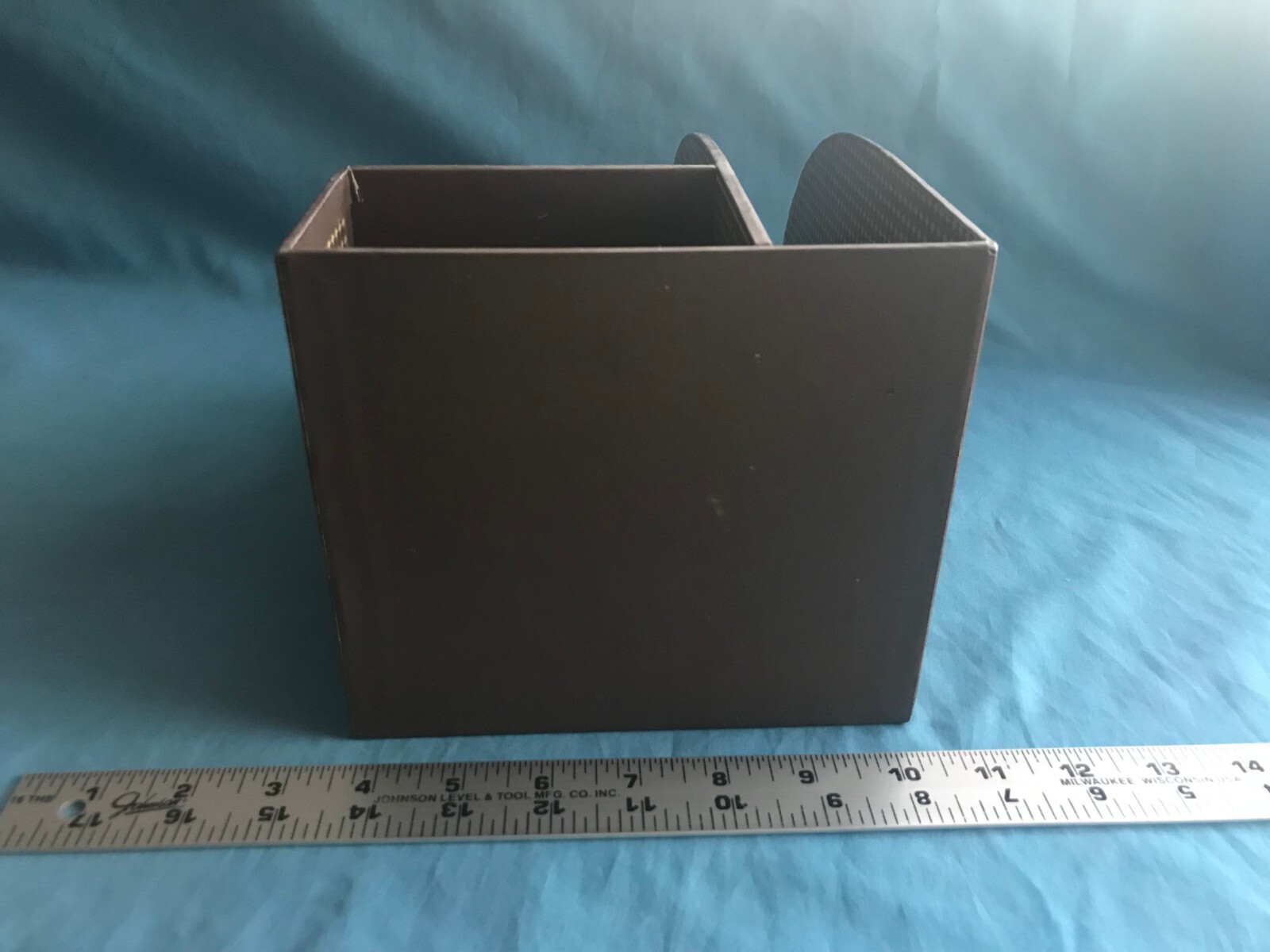 Pre-Owned Brown Real Simple Office & Craft Supplies Wooden Desk Organizer