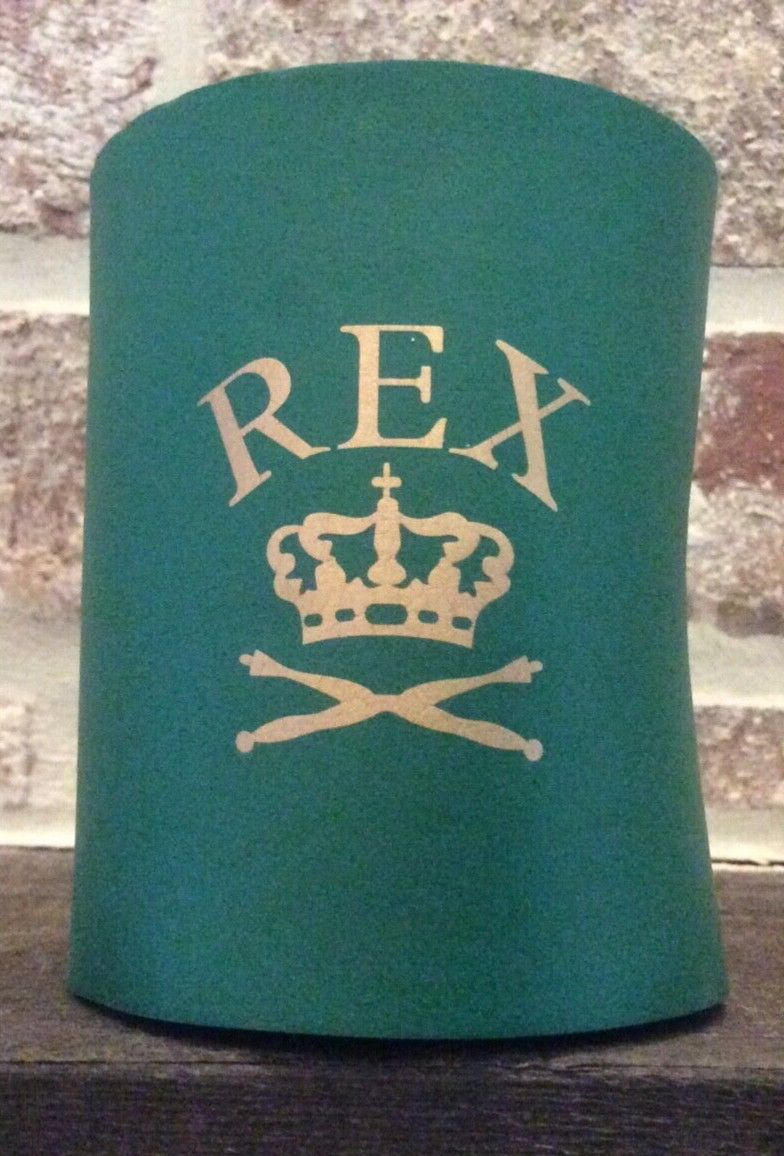 REX crown green pen pencil holder desktop Mancave gift gold spellout