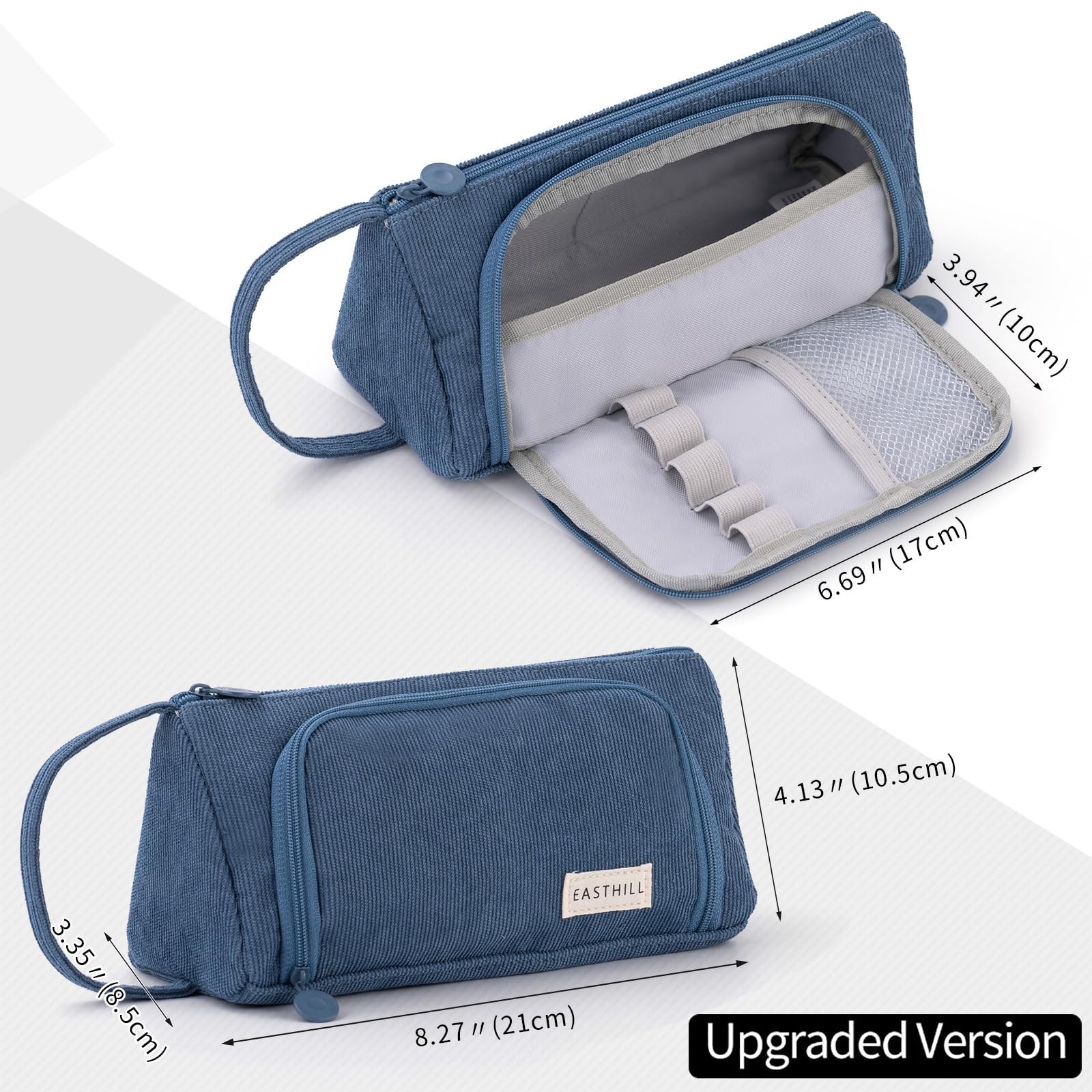 Big Capacity Pencil Case Canvas High Storage Pouch Marker Pen Case Simple Sta…