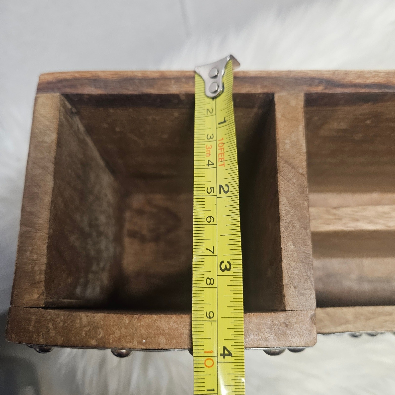 Rustic Desk Organizer Galvanized Metal and Wood Farmhouse Desktop Mail Sorter