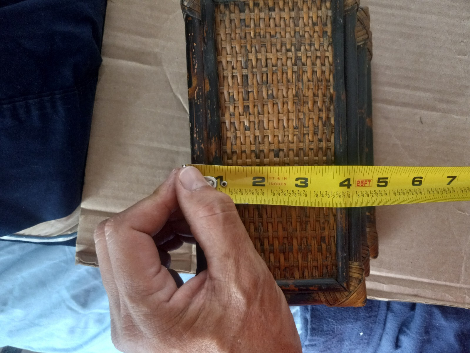 Pier 1 Woven Rattan Boho Desk Organizer/Letter Holder By Brighton Made In China