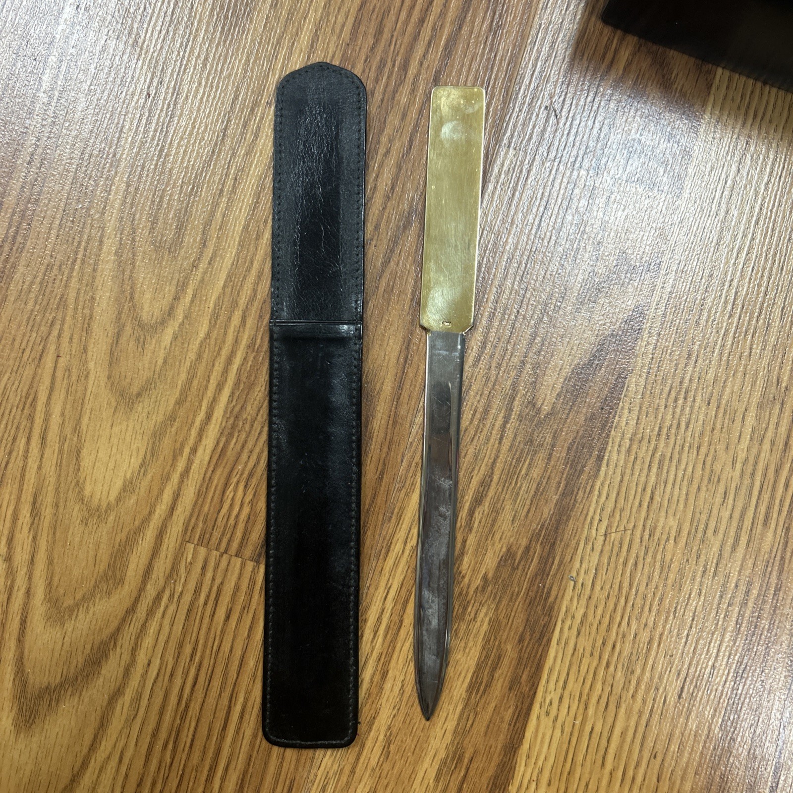Vintage Bosca Black Leather Desk Organizer Accessories 8 Pieces