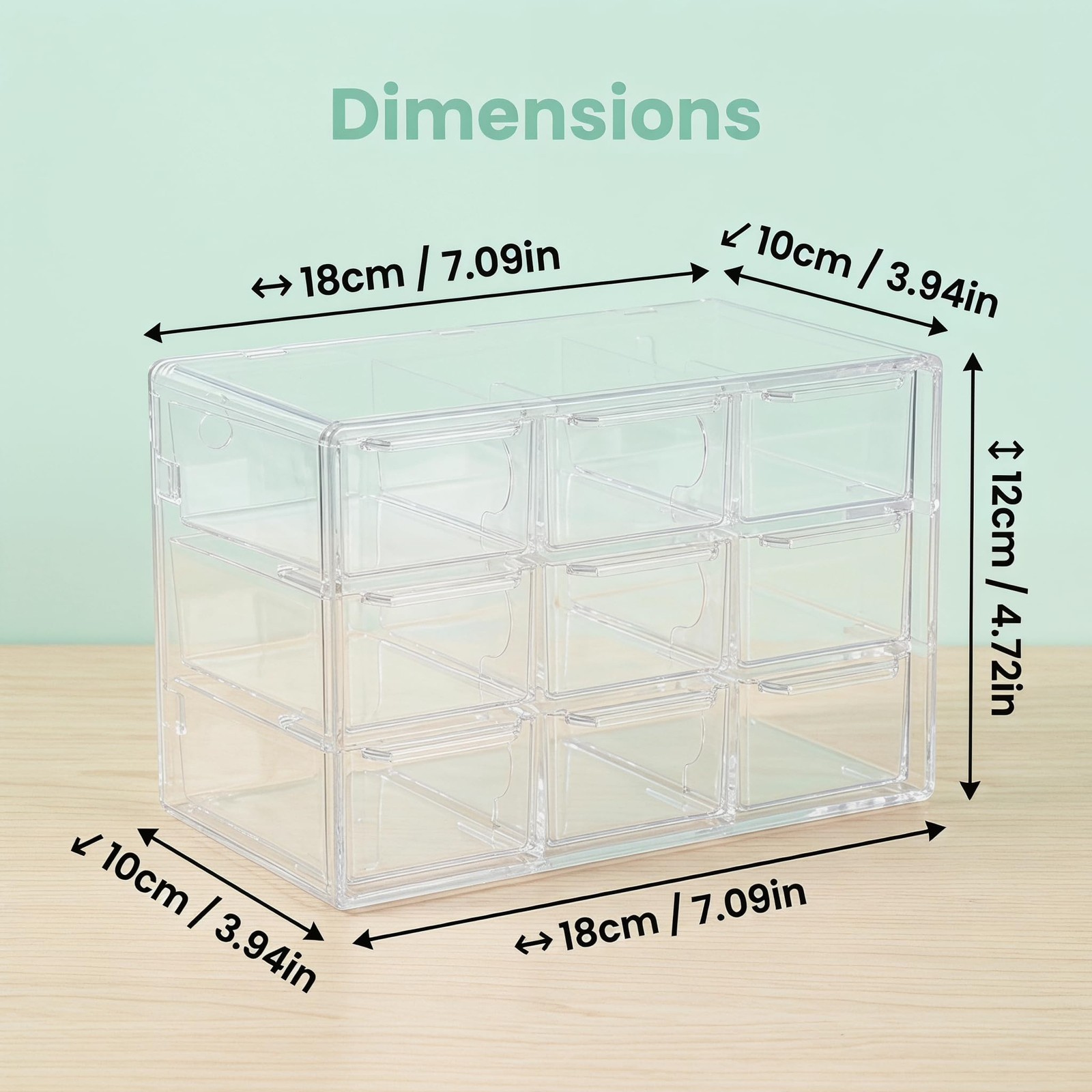 Acrylic Drawer Organizer, Clear Desk Organizer with Drawer, Plastic Stackable…