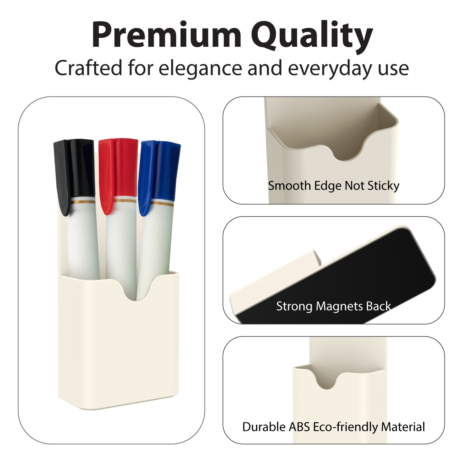 Garnen Magnetic Pen Holder for Refrigerator & Locker, Magnetic Marker Holder