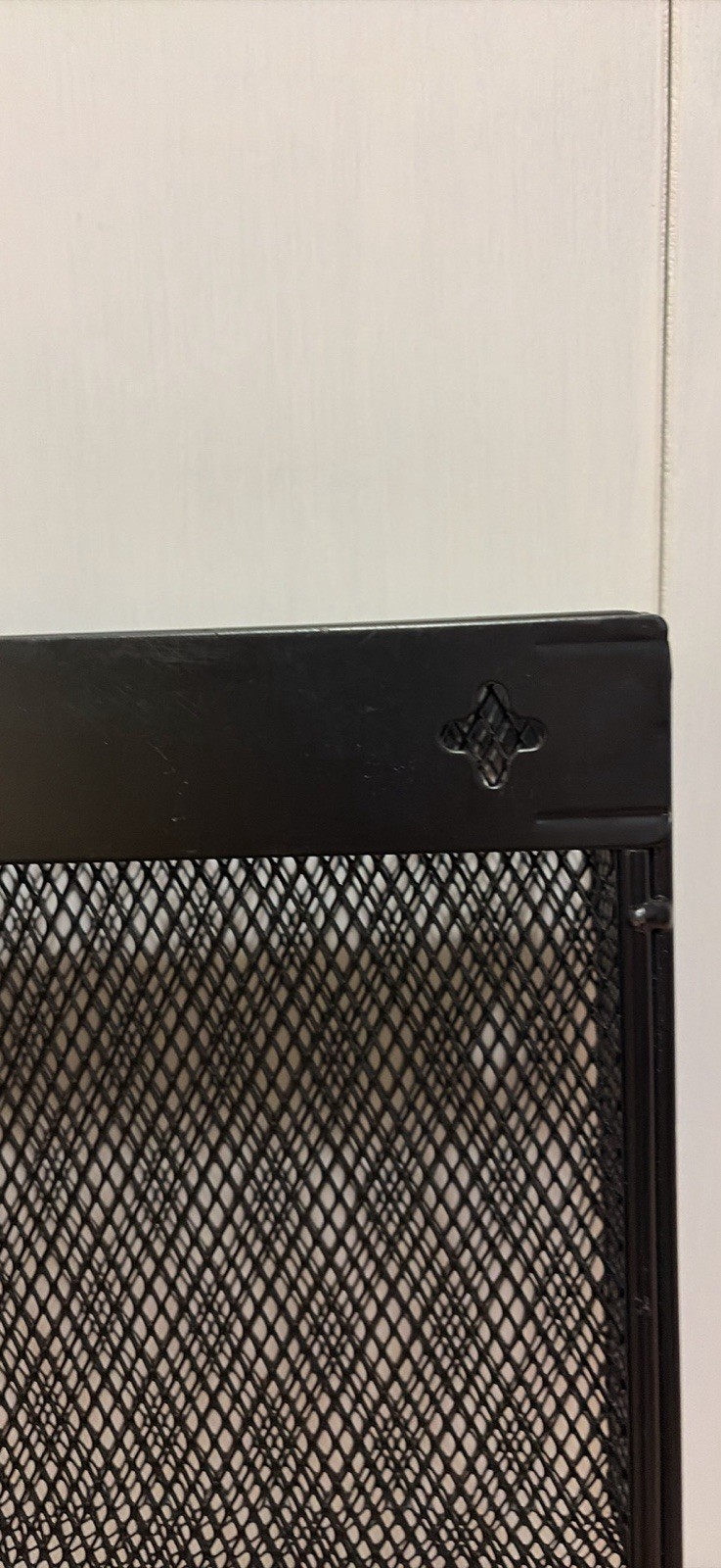 Black Metal Mesh Wall Mount File Organizer Rack