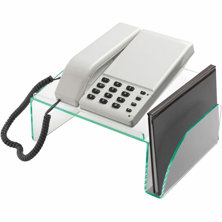 Lorell Telephone Stand – Acrylic – Clear, Green (LLR80661)
