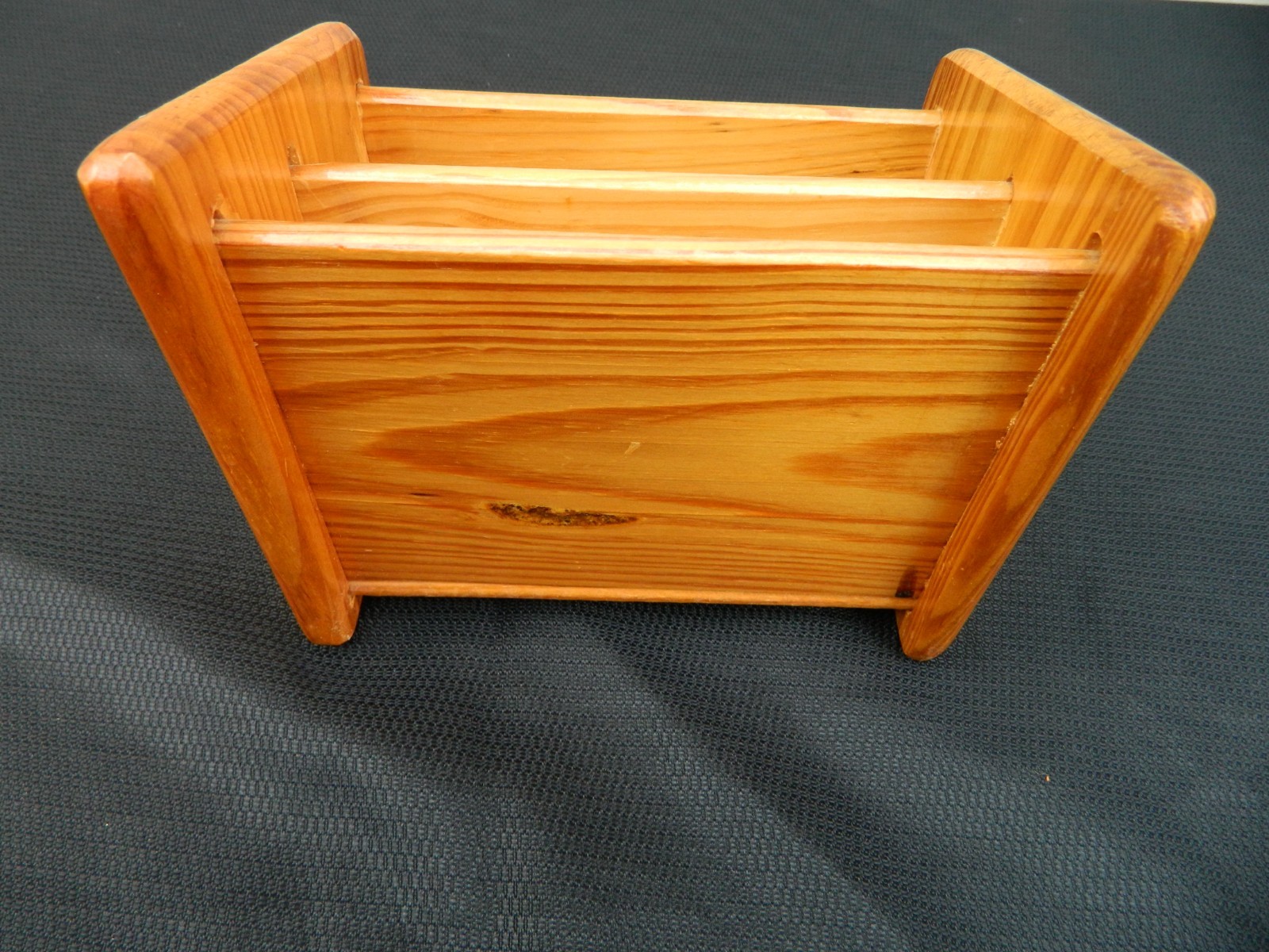 Vintage Wooden Desk Organizer Mail Sorter Letter/Device Holder oak wood Finish