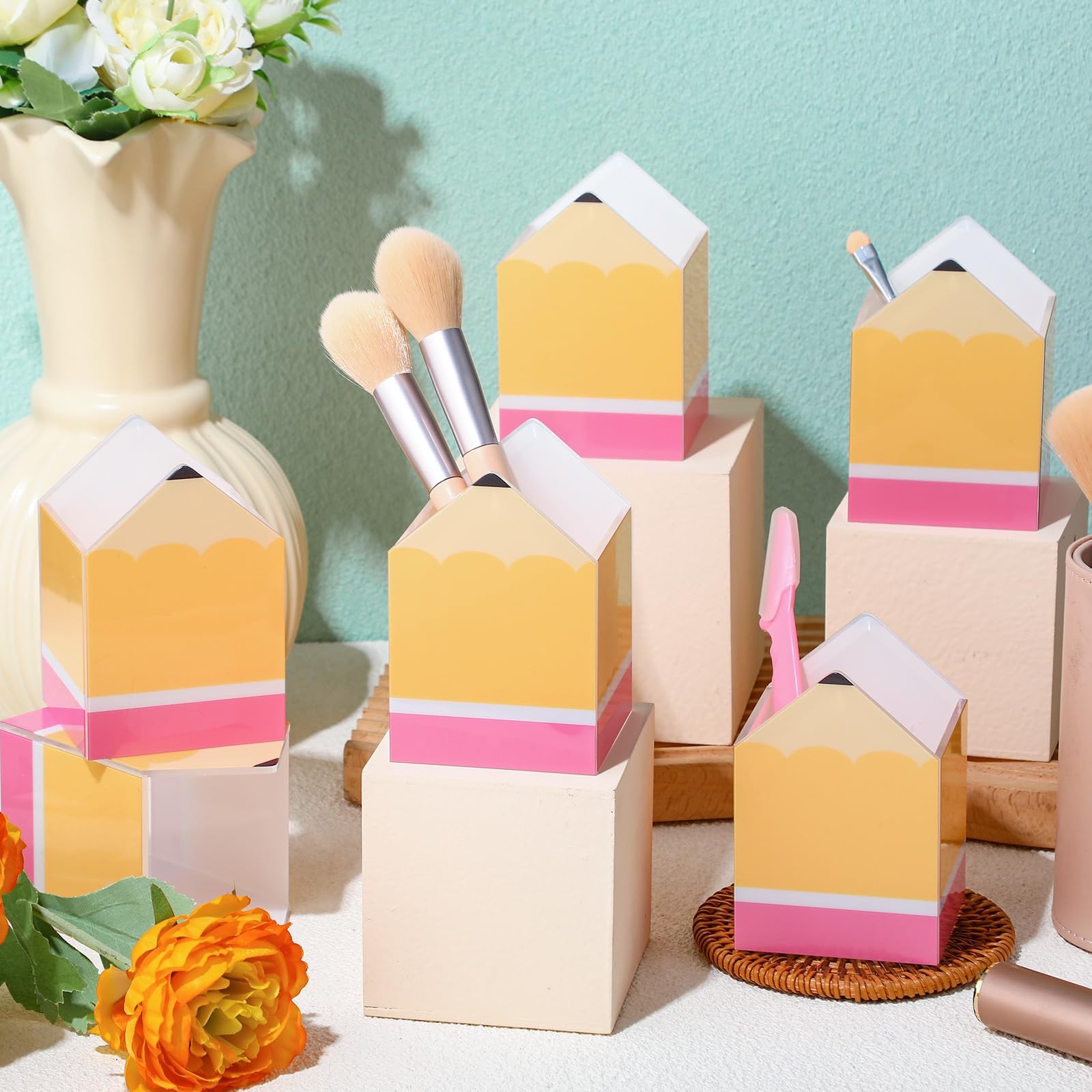10 Pcs Pencil Shaped Pen Holders Teacher Appreciation Gifts Acrylic Pen Stora…