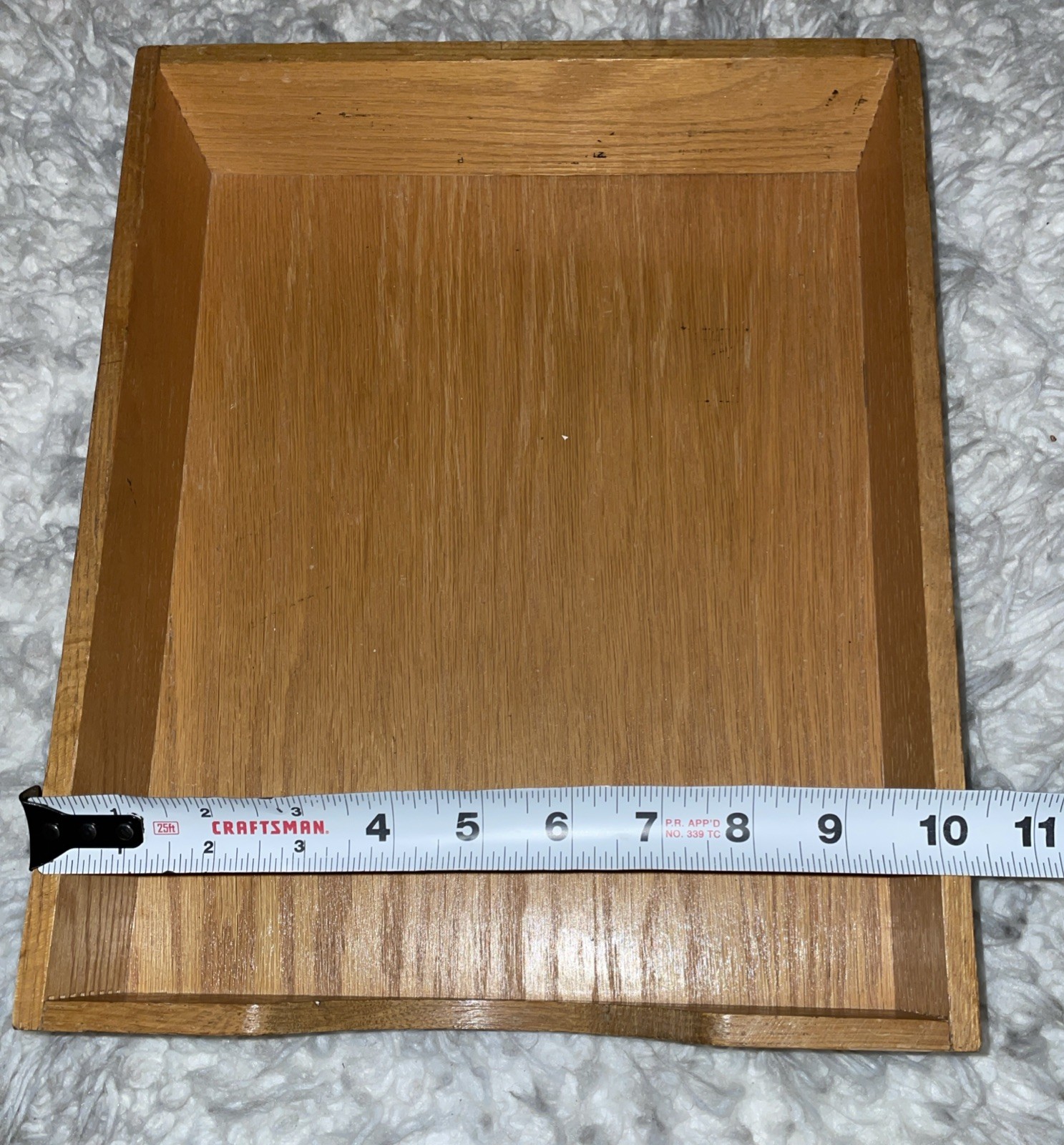Vintage Hedges Paper Tray THE LINE #1721 Dovetail Oak Wood Box Letter File Desk