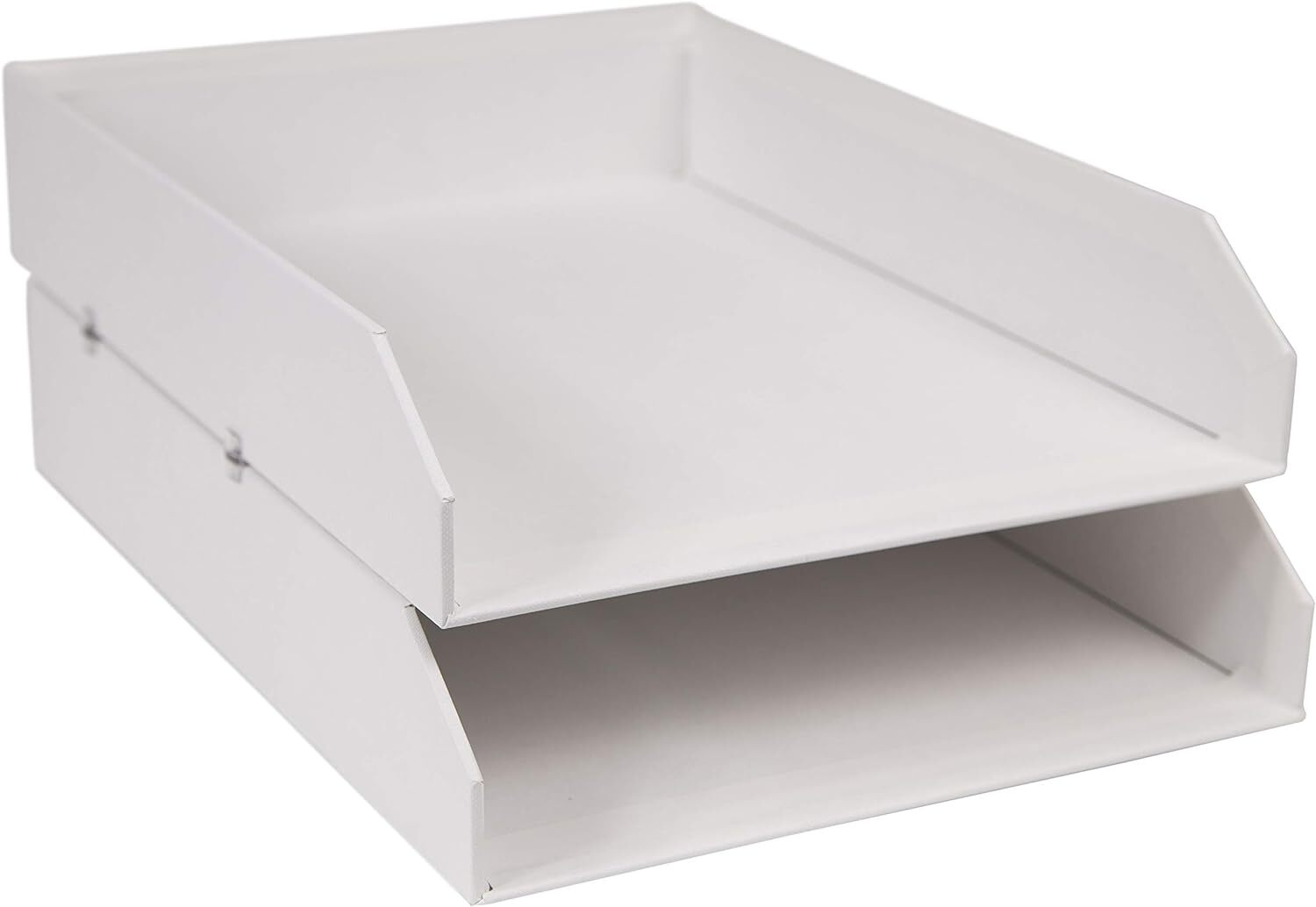 Bigso Hakan Letter Trays | Stackable Paper Tray | Pack of 2 | Grey