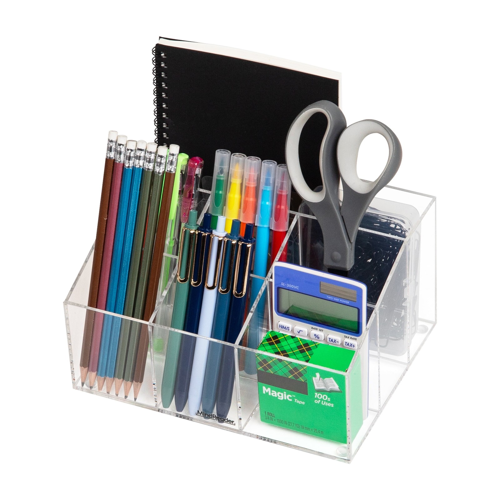 3-Tier Mail Sorter Desktop Organizer Mail Organizer Modern Office Acrylic Clear