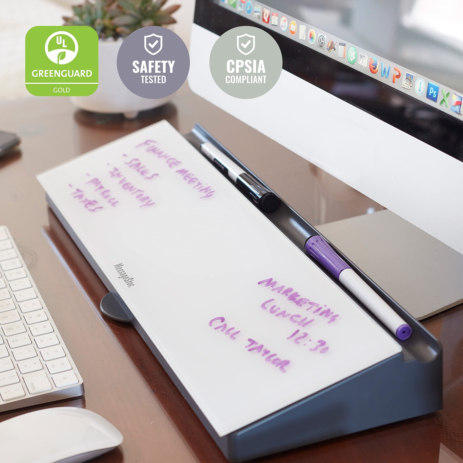 ECR4Kids MessageStor Dry-Erase Keyboard Write 18″ L x 6.5″ W x 2.5″ H, White