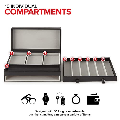Stock Your Home Mens Valet Black & Grey