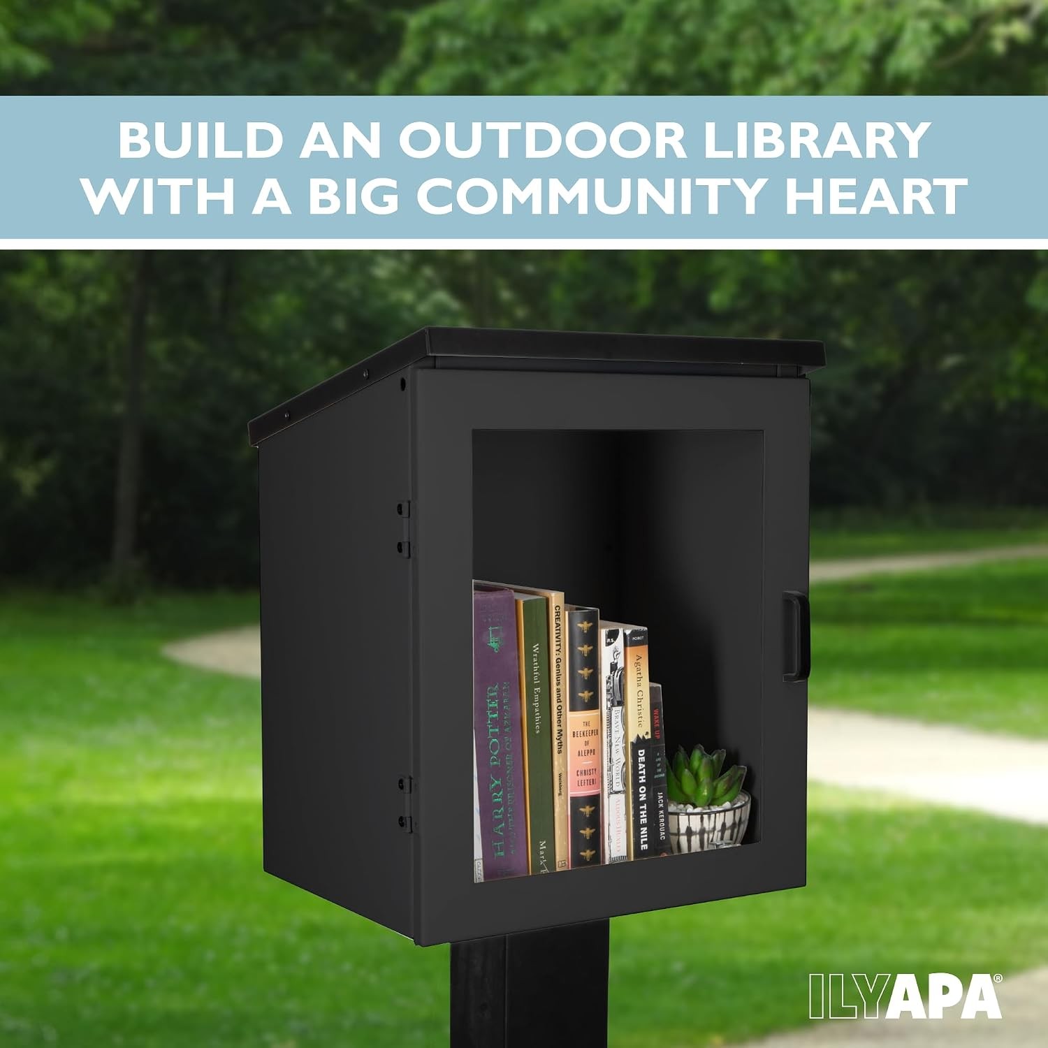 Outdoor Library Book Box – Free Literature Exchange Kit for Outside – Little Bla