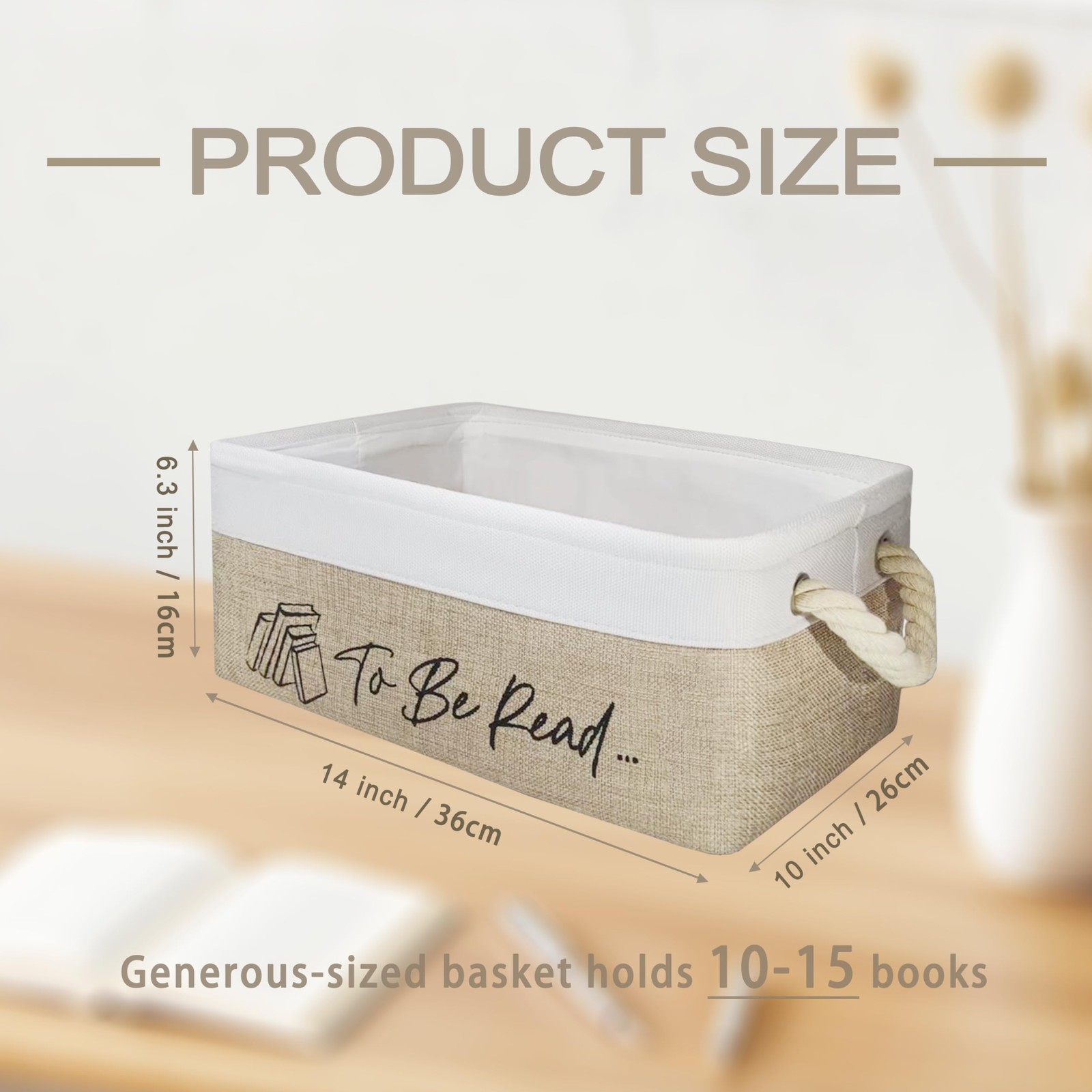 Book Lovers Gifts TBR Book Storage Basket to Be Read List Storage Bin Reading…