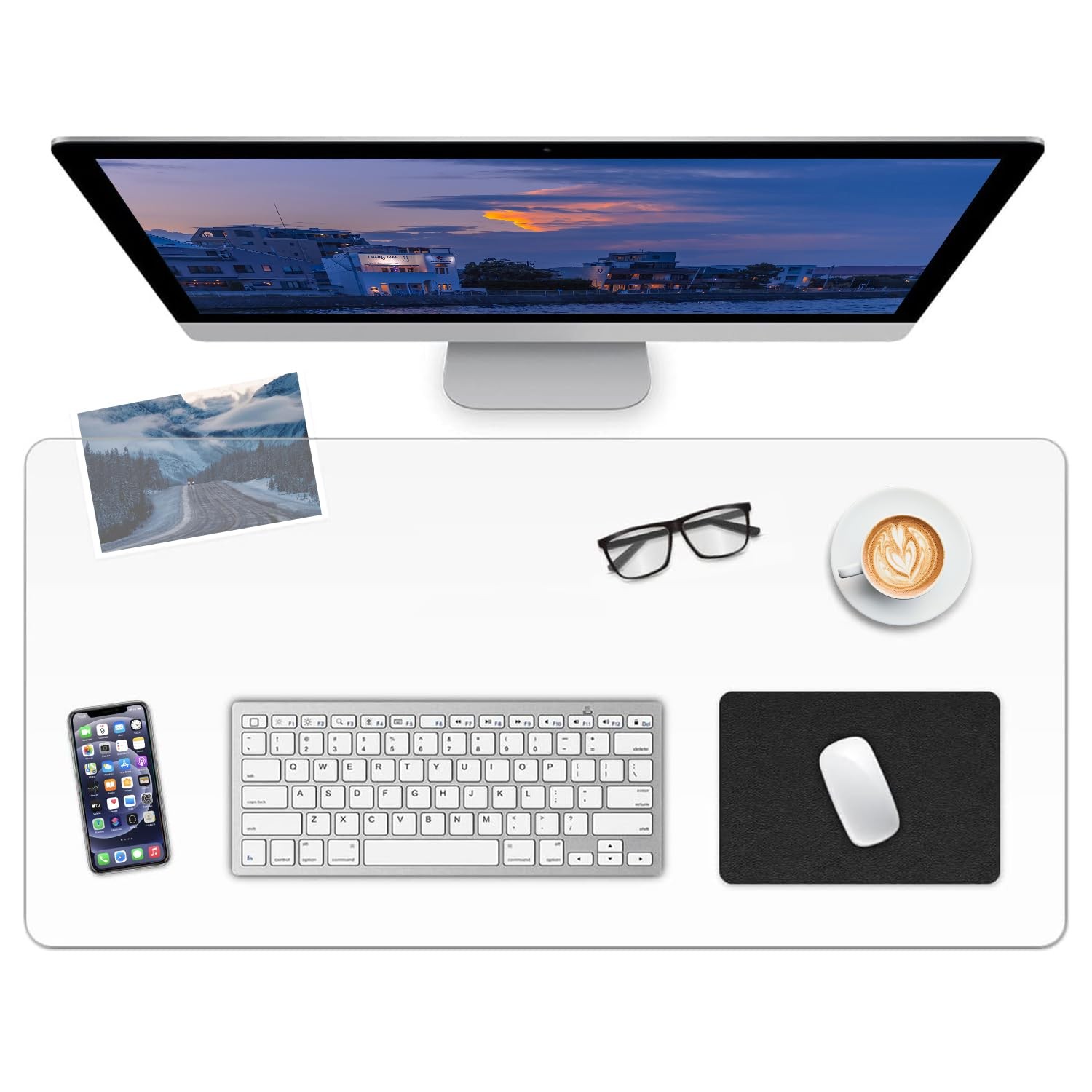 Lbjfyhjn Clear Desk Mat Non-Slip Pvc Desk Protector Mat Round Edge Heat Clear
