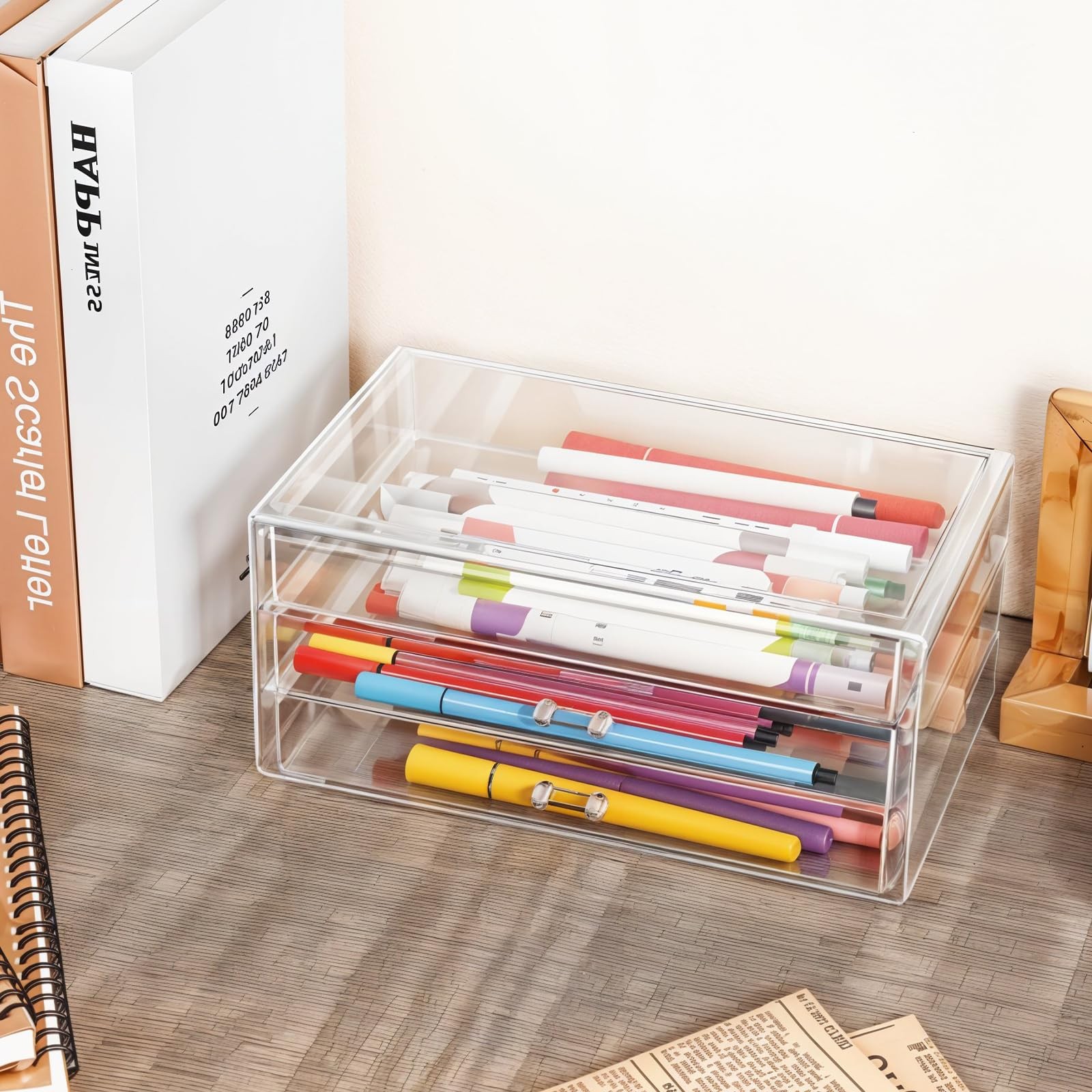 1 Pc Acrylic Storage Drawers, 9.3 X 5.3 X 4 x x 4 inches, Transparent