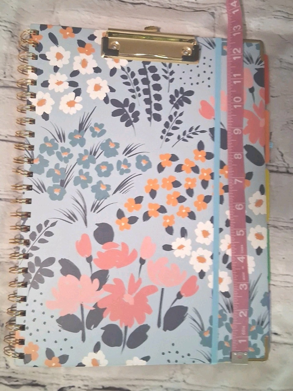 Floral Clipboard Portfolio & Spiral Organizer Notebook with Folders