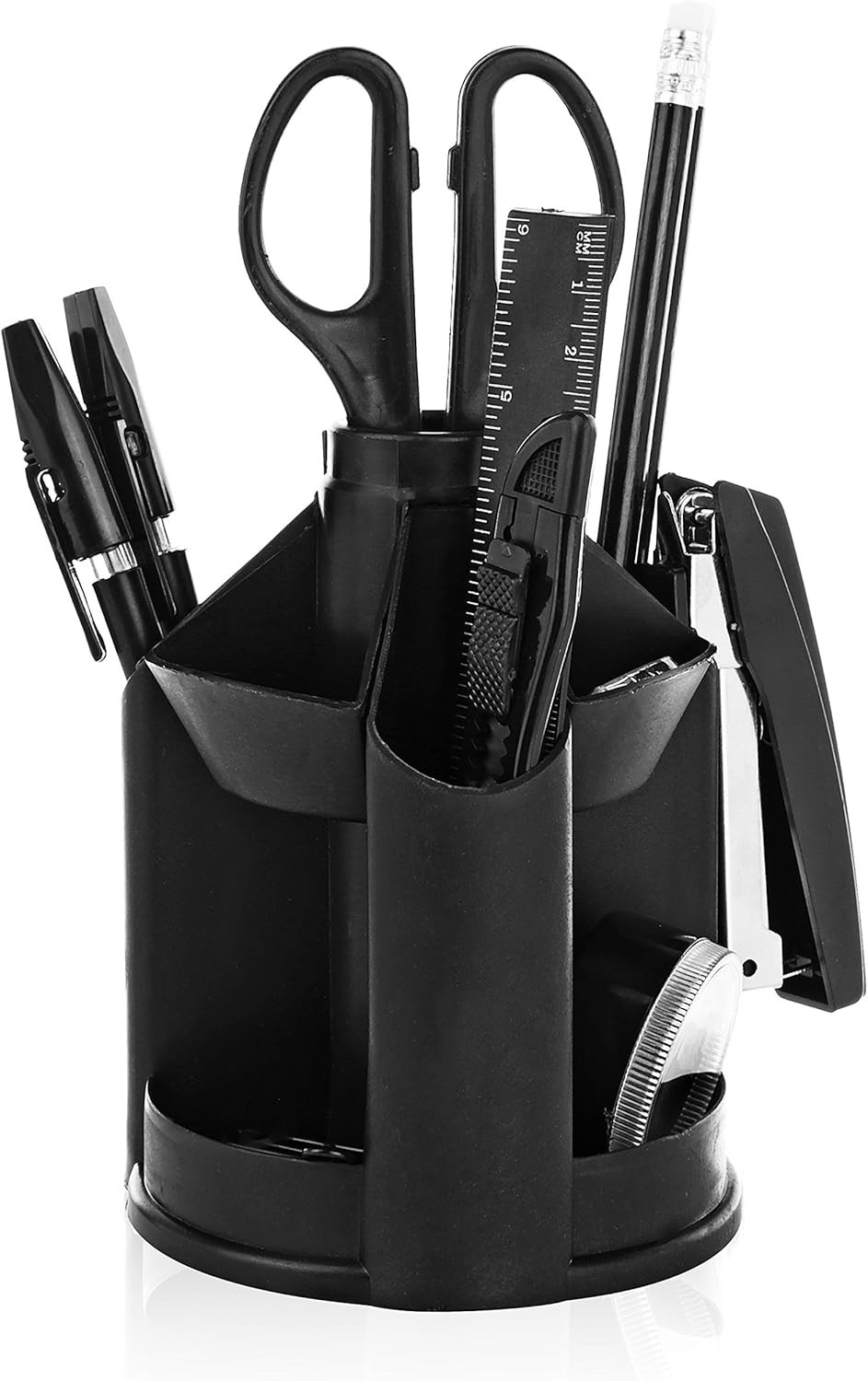 Office Supplies With Rotating Desk Organizer – Pen Pencil Holder – 12 Piece Desk