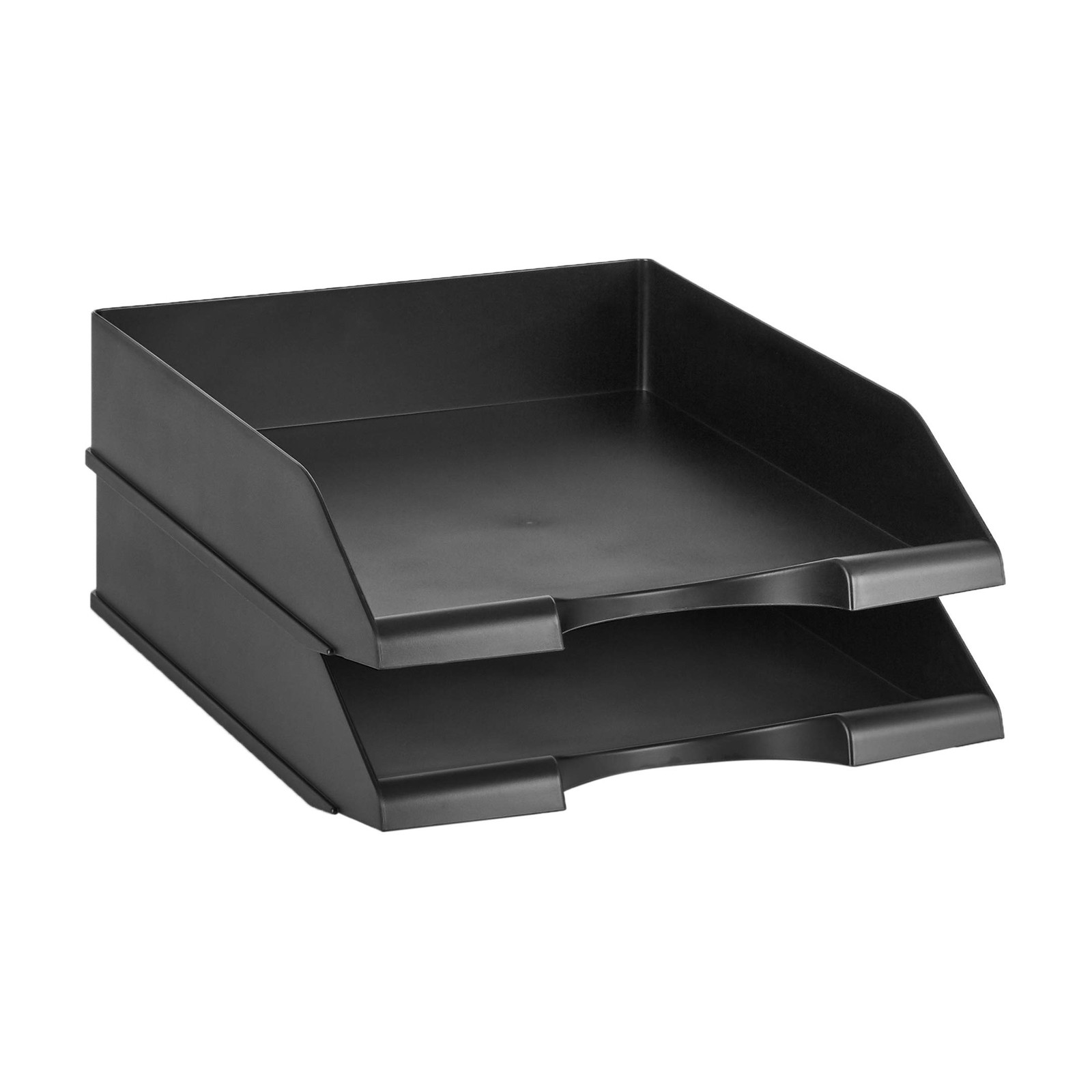 Amazon Basics Rectangular Stackable Desk Organizer 13.3″ x 10″ x 2.5″, Black