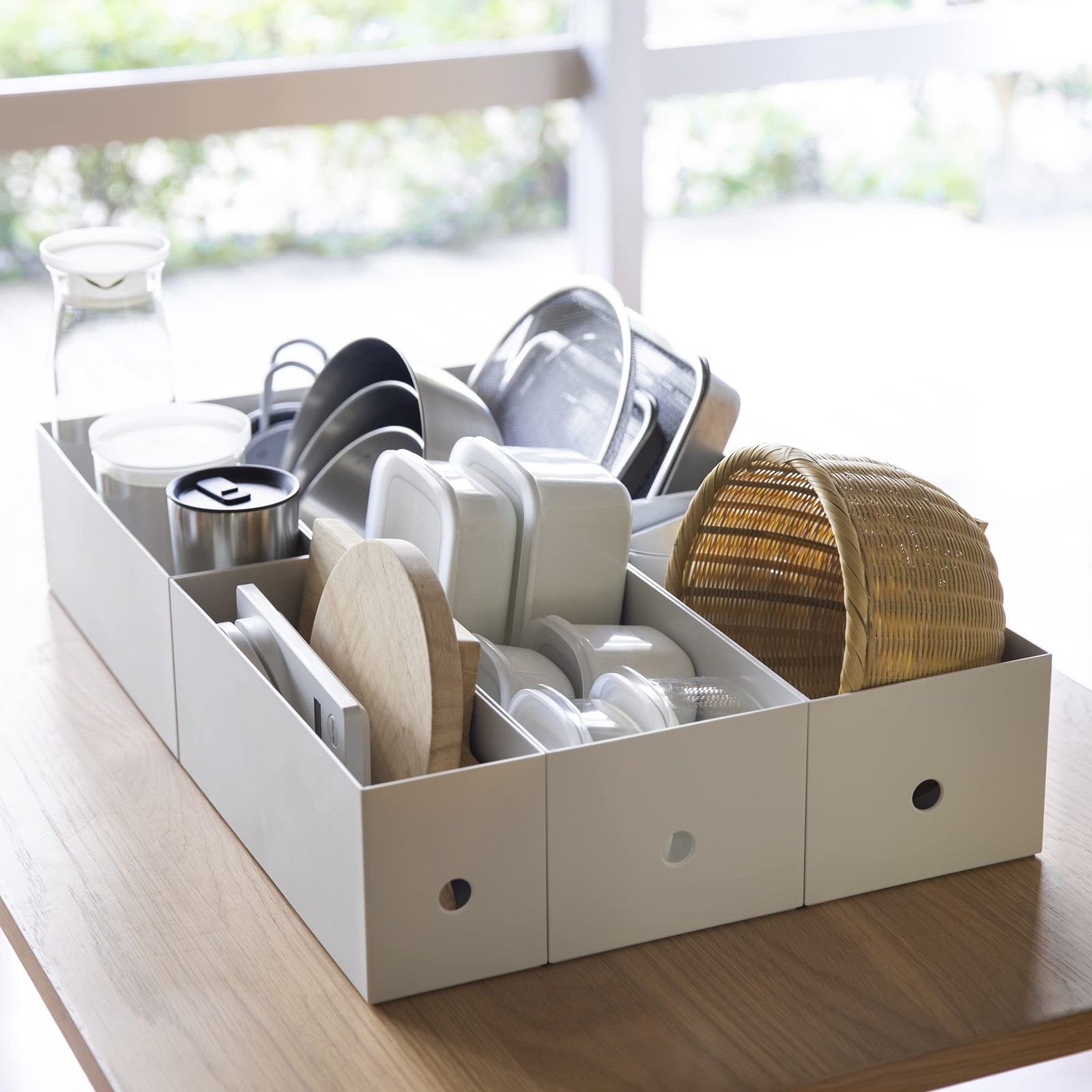 無印良品 83904388 Recycled Polypropylene File Box, Standard Type, 1/2, White Gray…