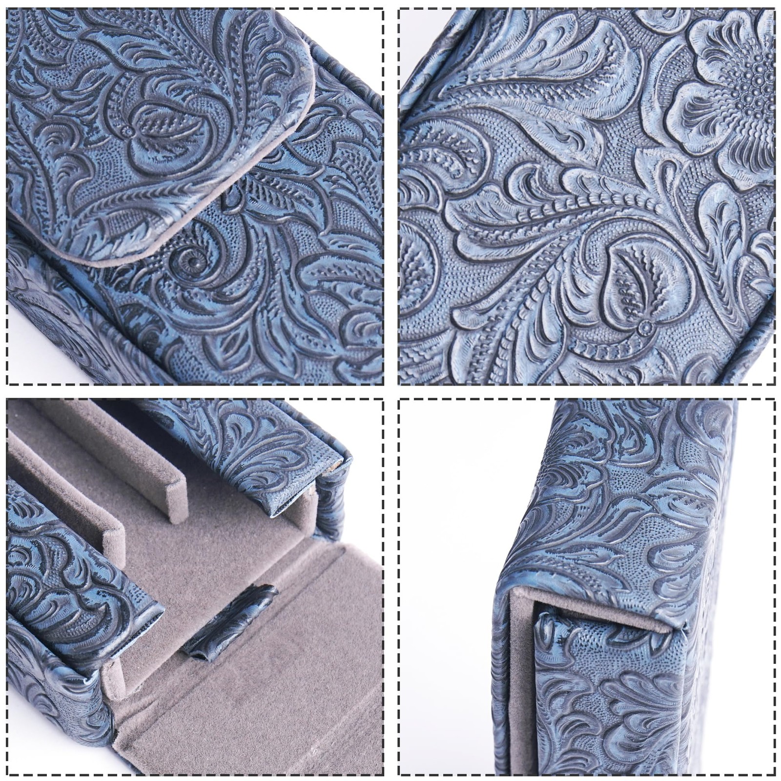 Leather Triple Pen Case Pencil Pouch Holder for Three Fountain Ballpoint Roll…