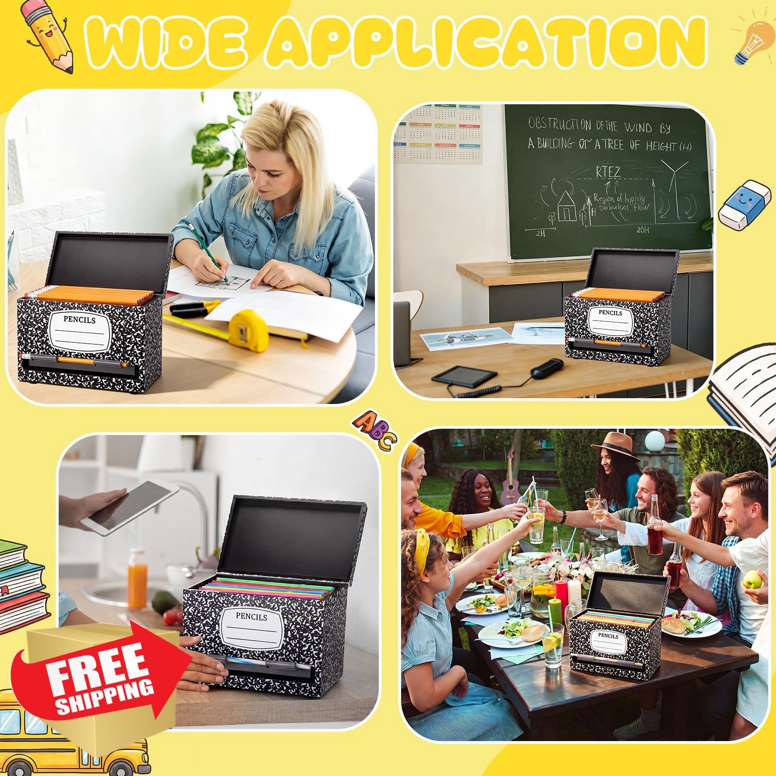 Yalikop Notebook Black Pencil Dispenser