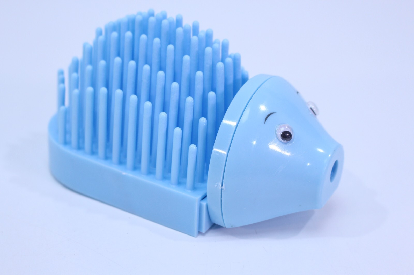 VTG Hedgehog Organizer Desk Pal Storage Pen Holder Pencil Sharpener New NOS BLUE