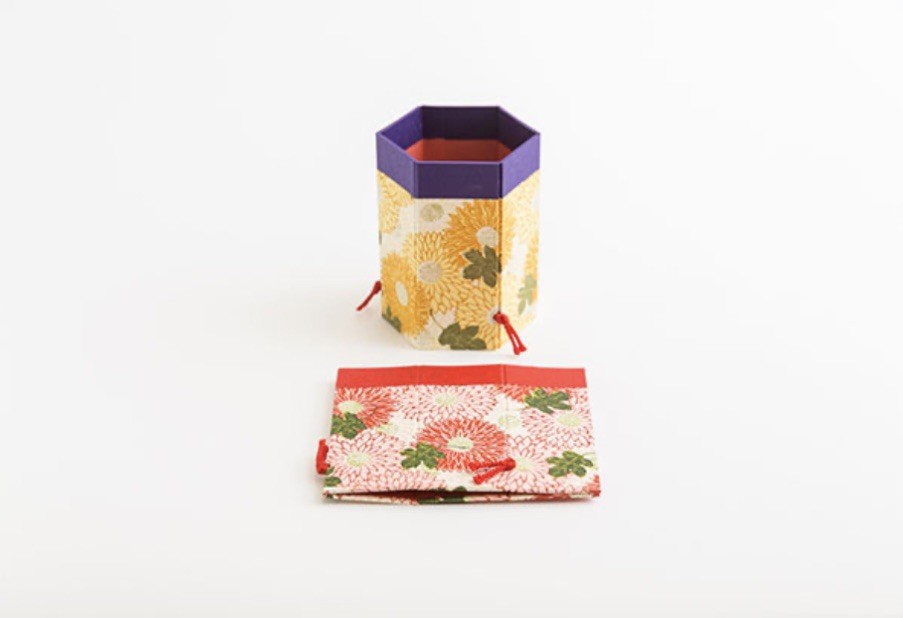 Japanese Washi Paper Pen Holder “Asazakura” – Sakura Cherry Blossom Design