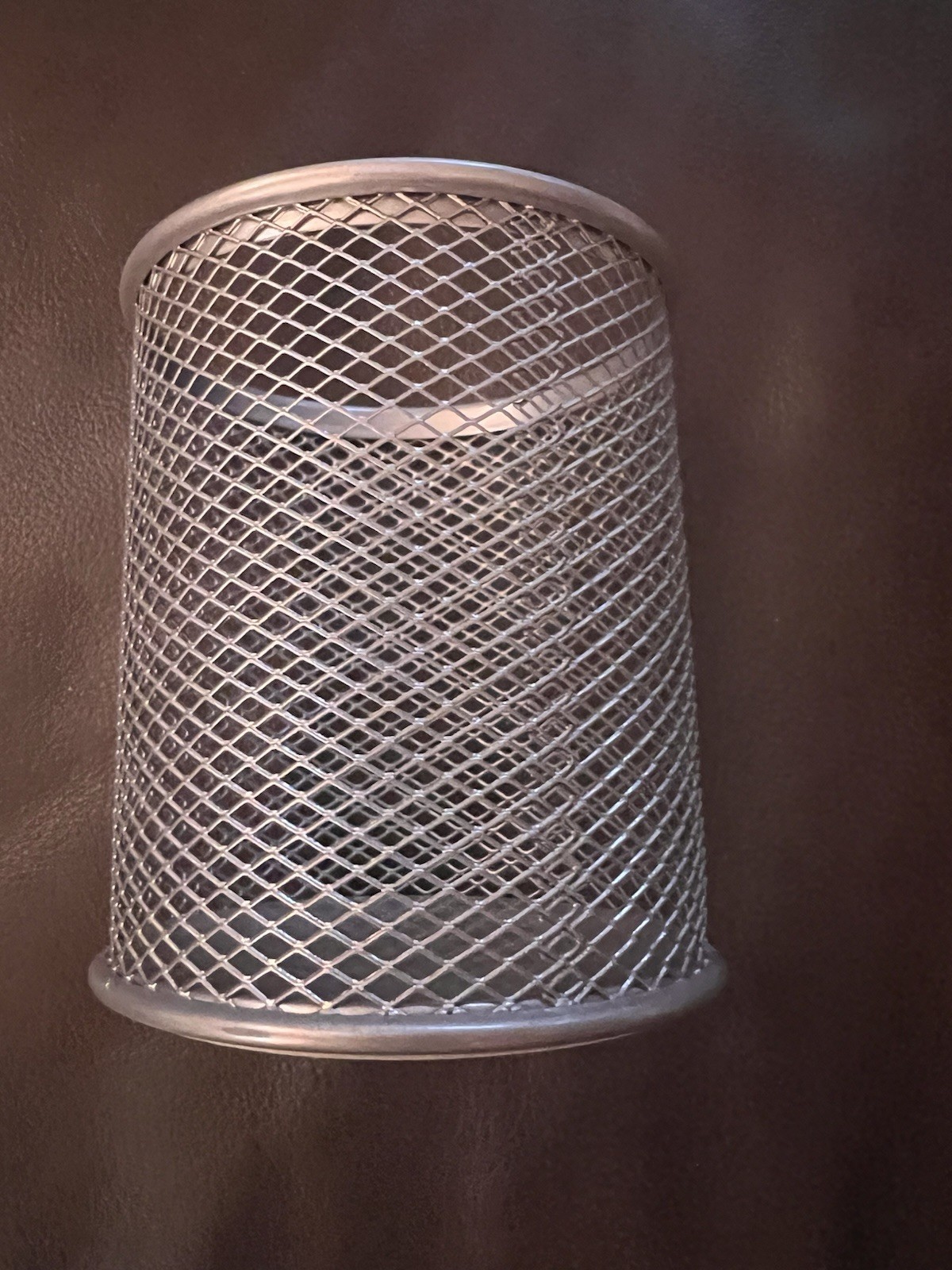 Desk Organizer Set, 4 piece, silver-gray Mesh and Black