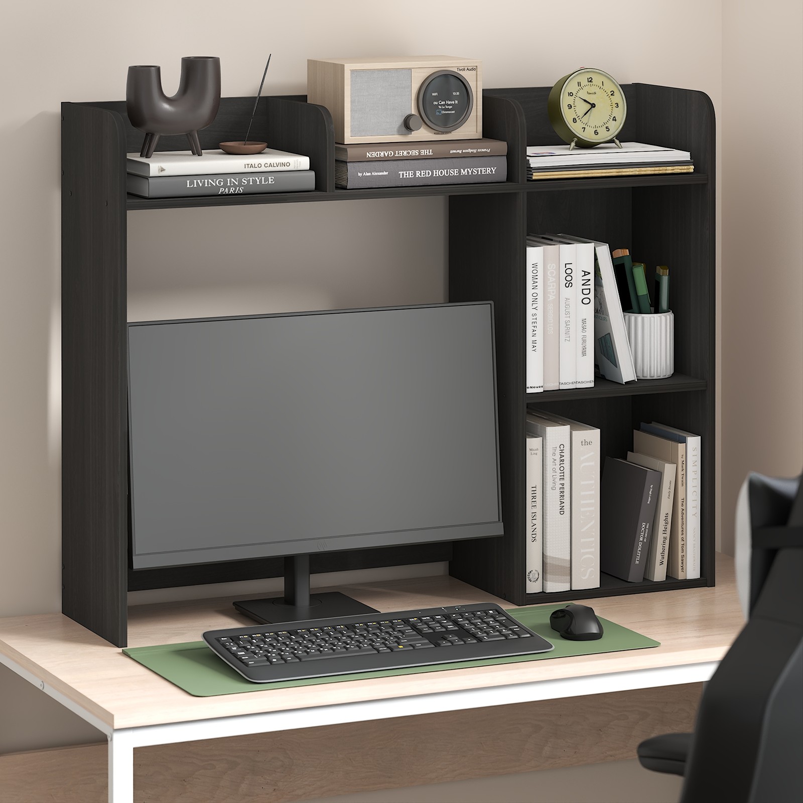 Furinno BASIC 5-Shelf Desktop Hutch Espresso