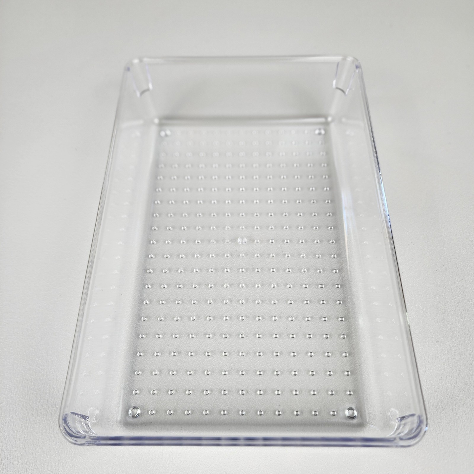 4 Pack Clear Drawer Organizer Tray Set Plastic Storage Bins Desk Kitchen Bathroo