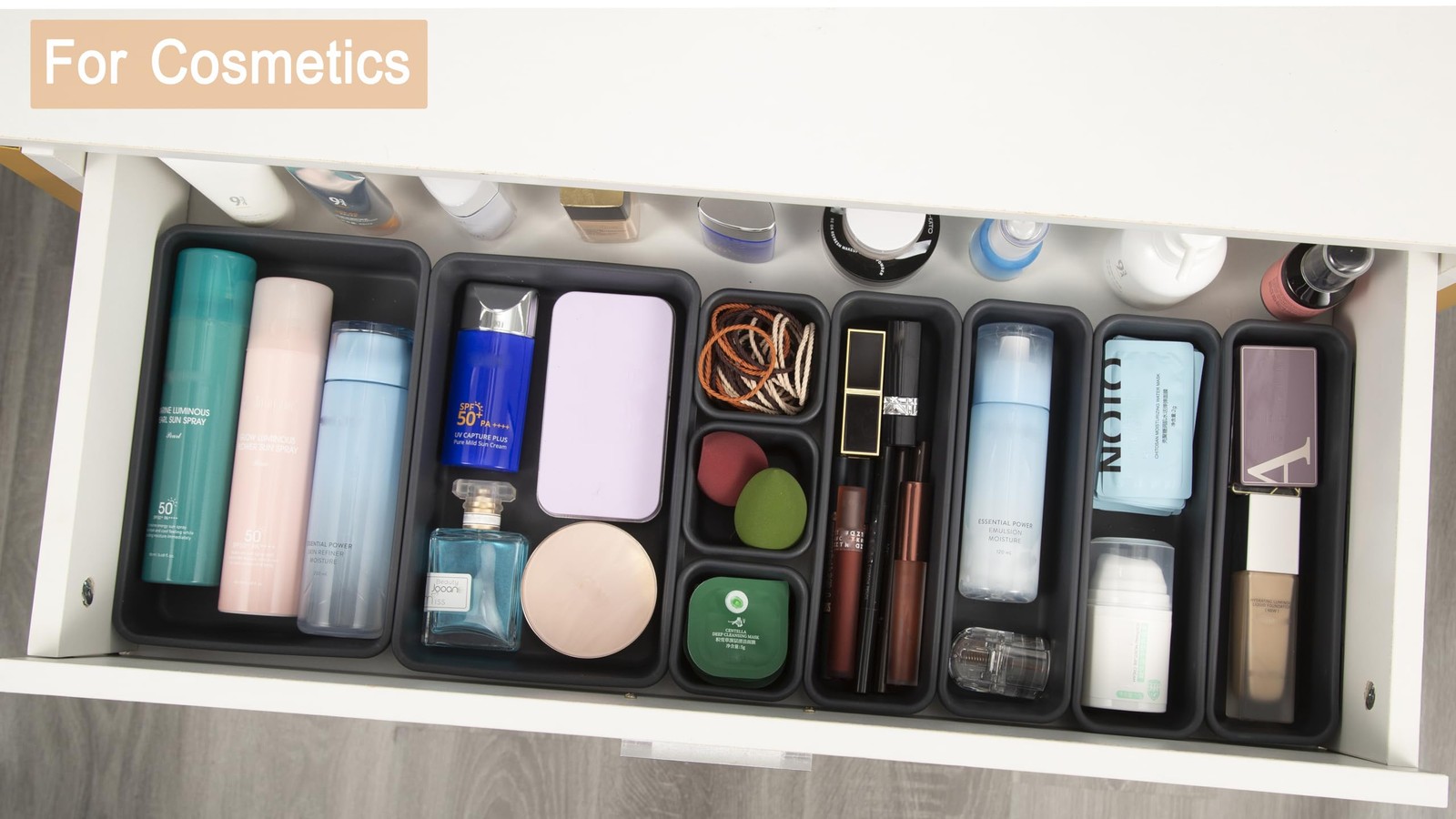 15 PCS Interlocking Desk Drawer Organizer Separator for OfficeBathroomKitch