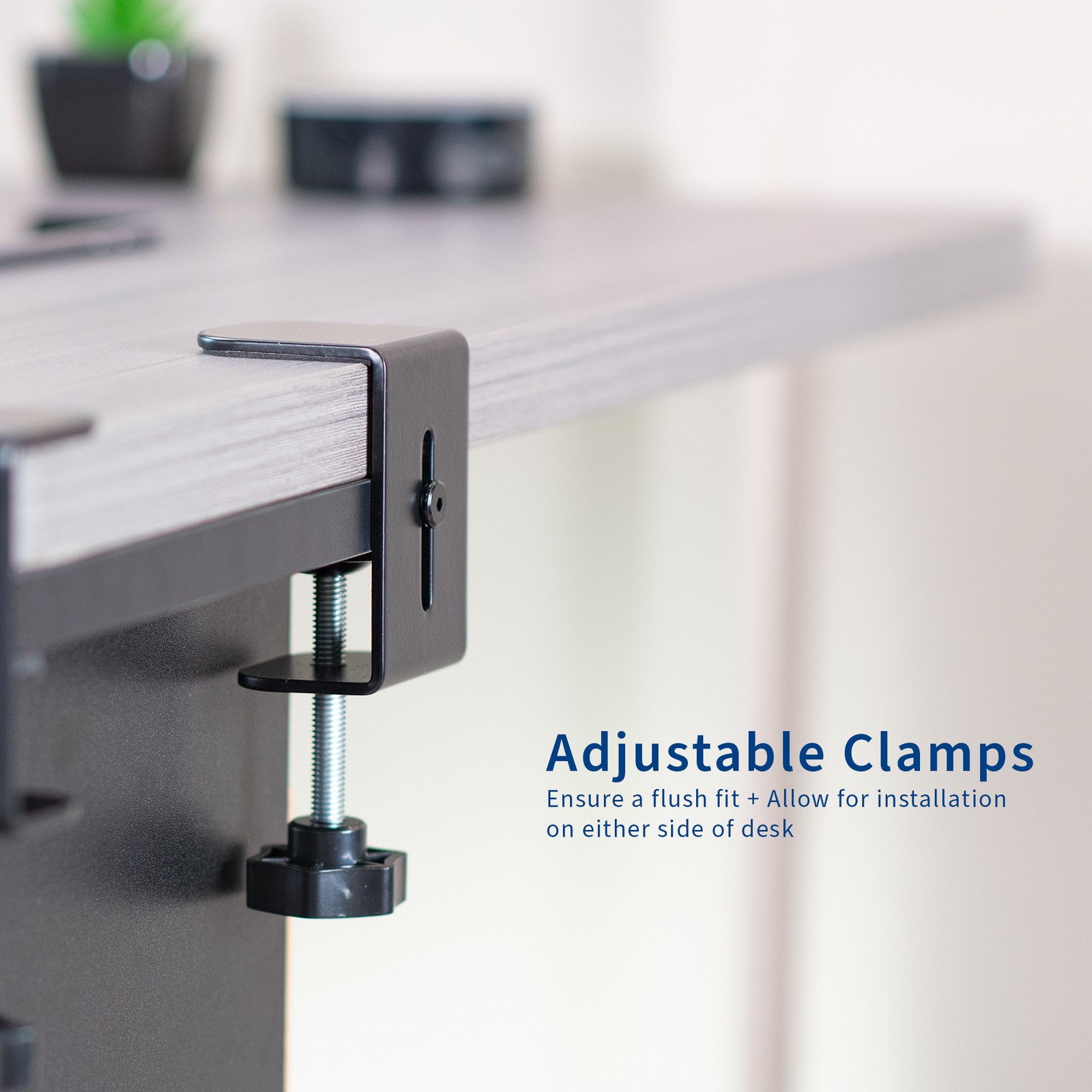 VIVO Black Corner Clamp-on Desk Drawer & Shelf System