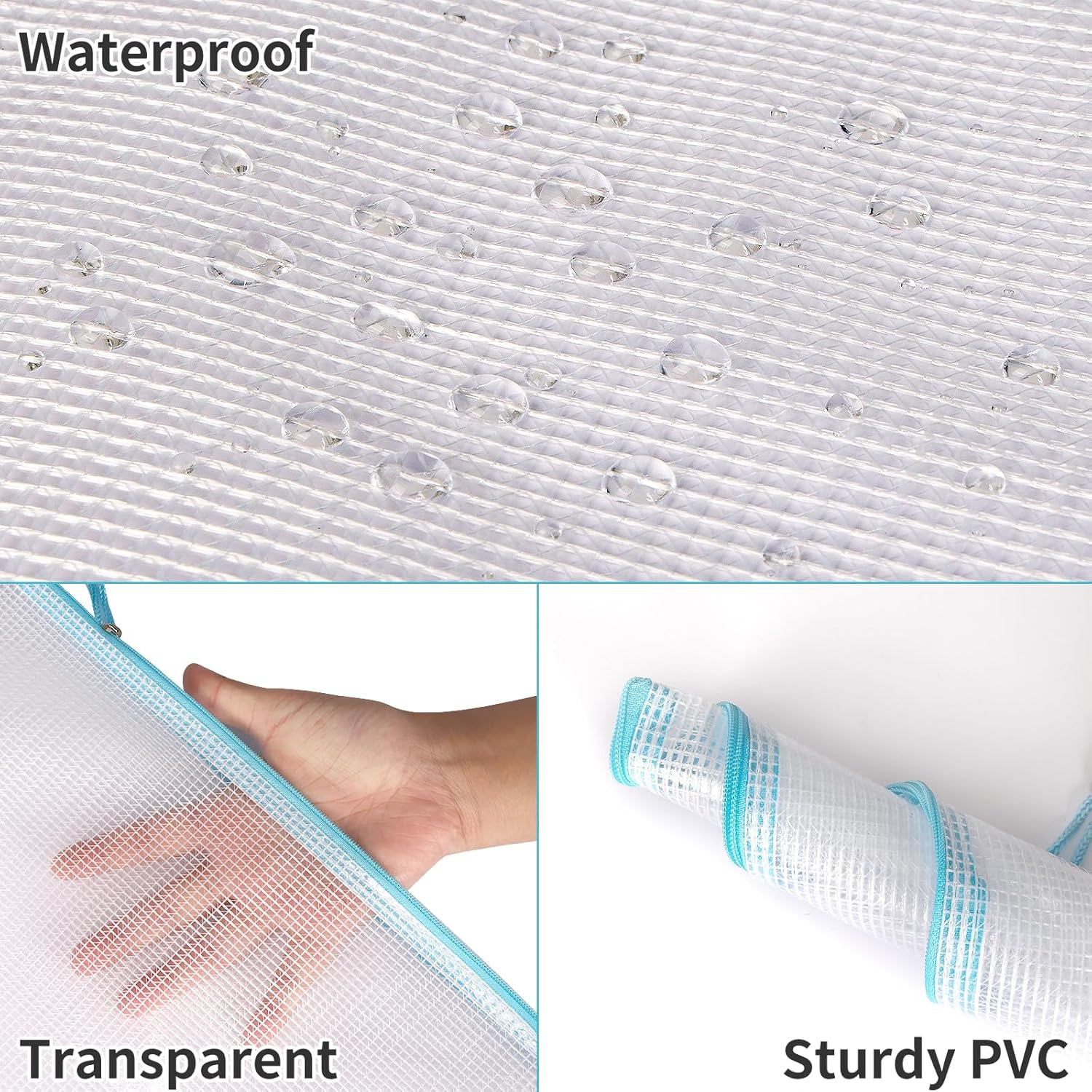 EOOUT 100Pcs Mesh Zipper Pouch, A4 Size, 10 Colors Zipper Bags for Organizing