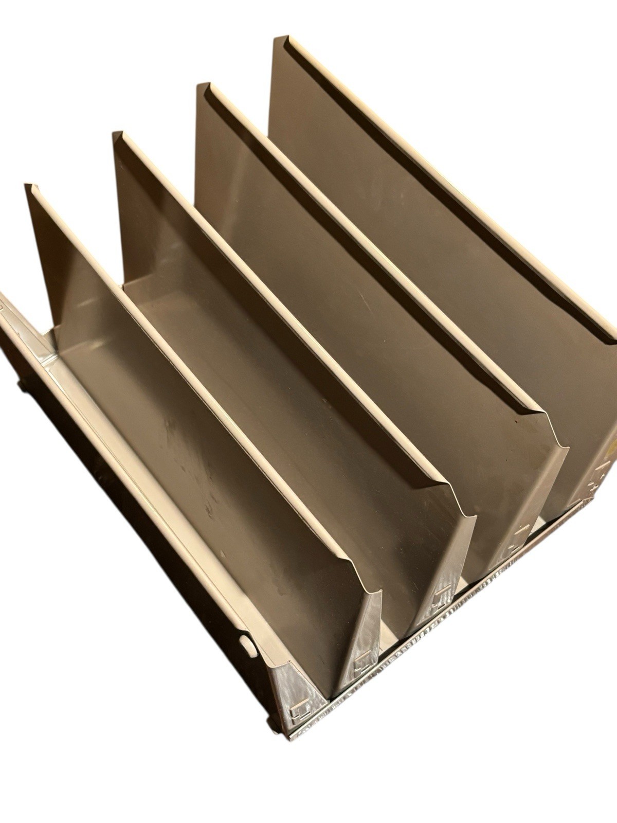 Vintage Lit Ning Industrial Desk File Paper Organizer 5-Tray Model 5HL Brown