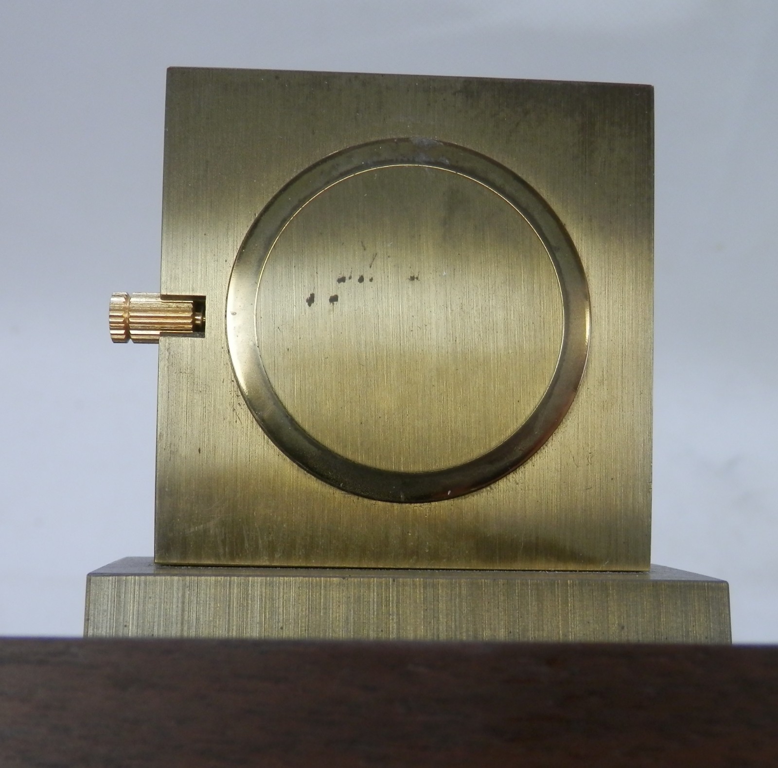 Vintage Jostens Executive Desk Organizer AT&T w/Brass Clock About 10″ x 10″ Wood