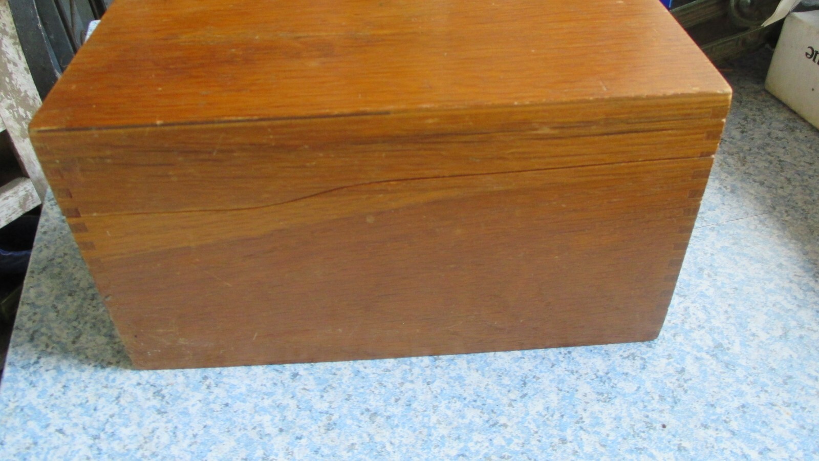 Vintage Globe Wernicke Wood Index Card File Box No 7410-C Peerless Tray