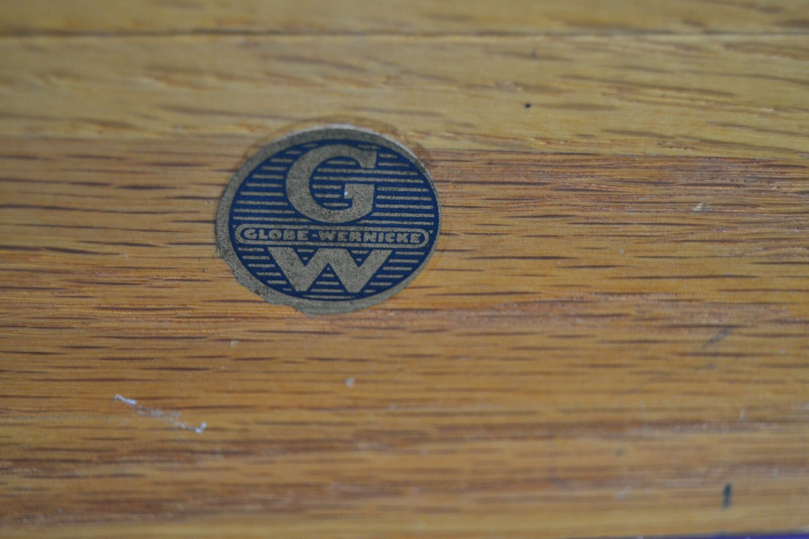 Vintage Globe Wernicke Oak Wood File Recipe Index Box #83-C Dovetailed Corners