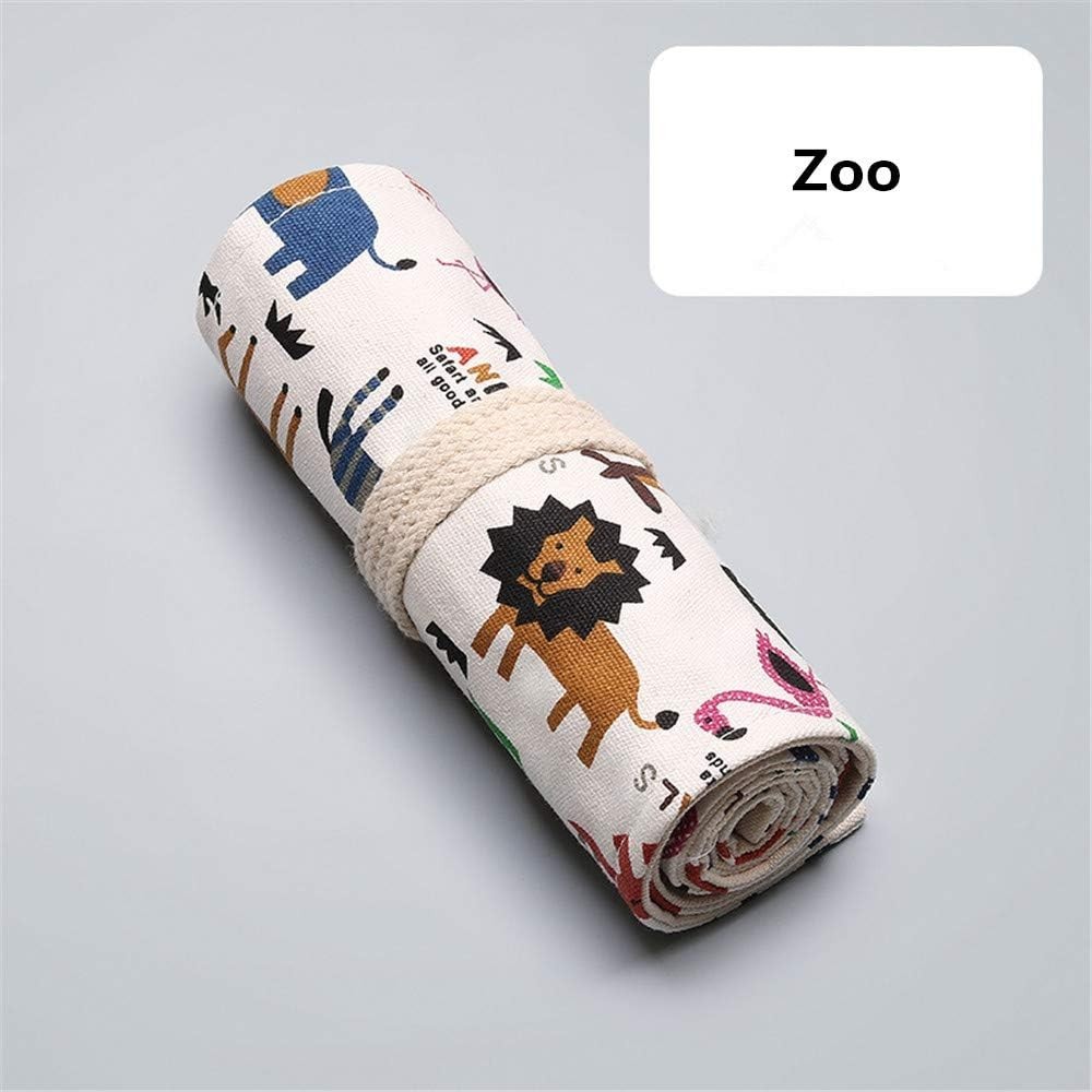 Durable Canvas Colored Pencil Roll Holder – 48 Slots, Travel Essential