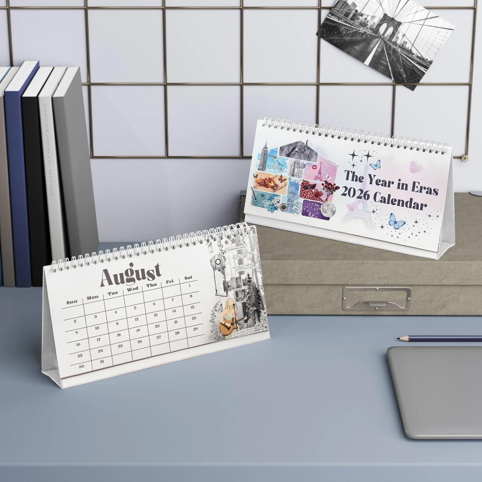 Singer Inspired Desk Calendar 2026 Best Era Design Gift for Music colorful