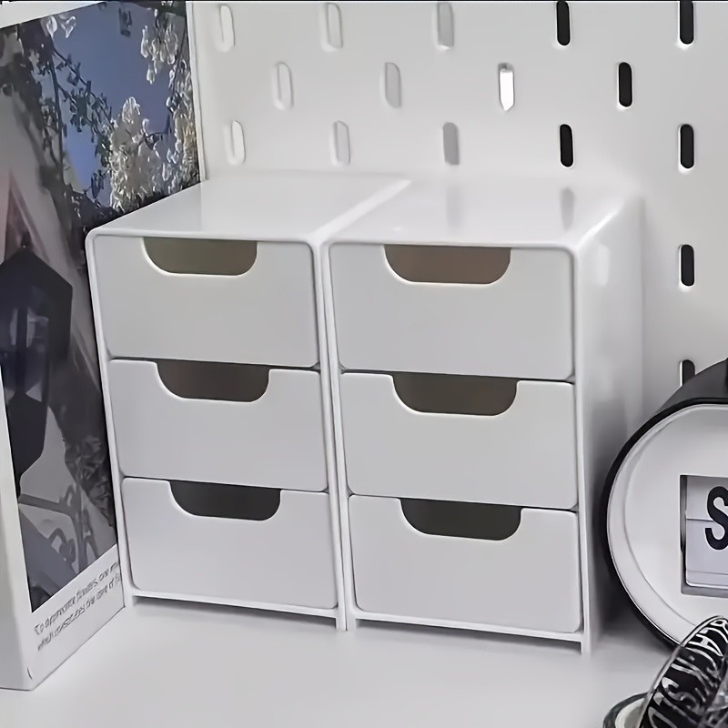 3-Tier Desk Organizer with Drawers | Office Makeup Jewelry Storage