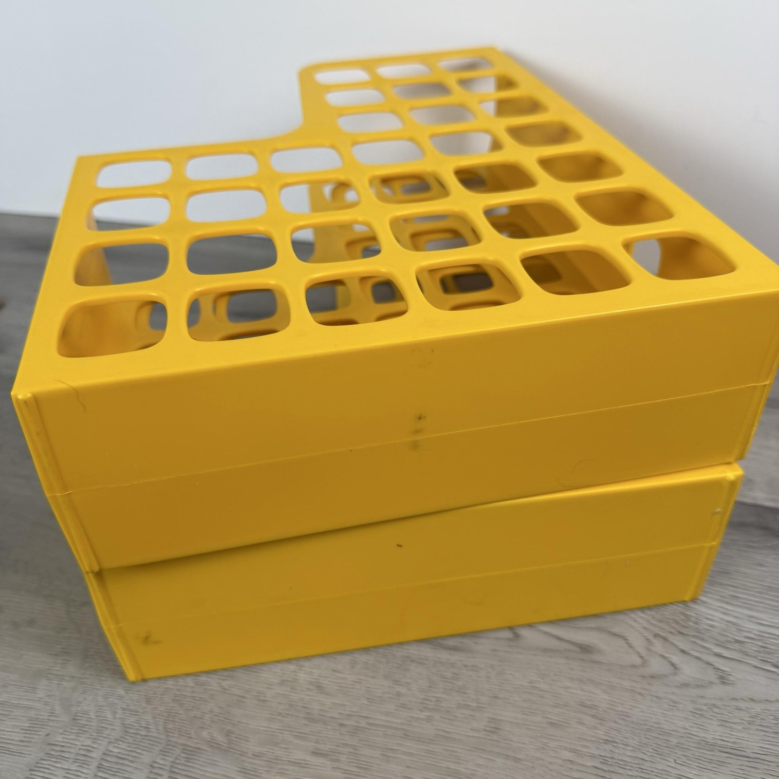 Lot Of 2 Oxford DecoFile 24562 Yellow Gold Plastic Magazine Organizers USA