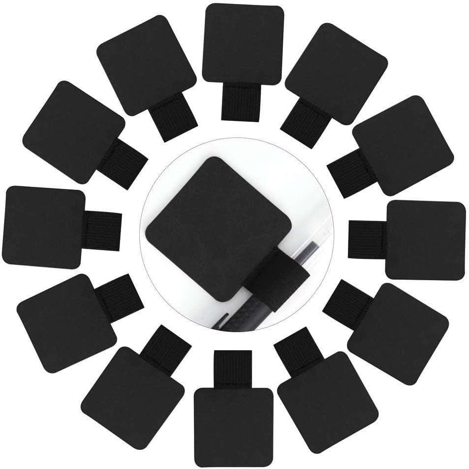 SLSON 12 Pack Notebook Pen Loop Holder Self-Adhesive Pen Holder Pencil Holders E